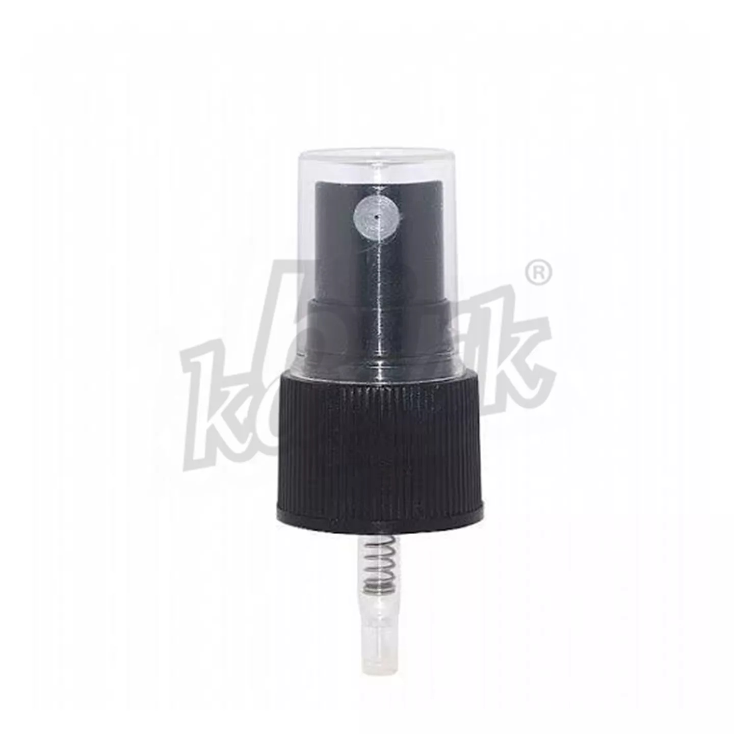 24/410 FINGER SPRAY WITH SERRATED TRANSPARENT PROTECTION COVER - BLACK