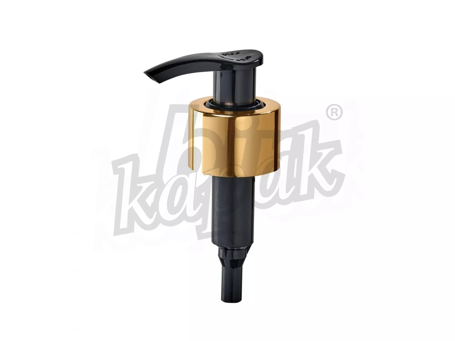 24/410 - 28/410 KARGA MODEL LIQUID SOAP PUMP WITH GOLD RING - BLACK