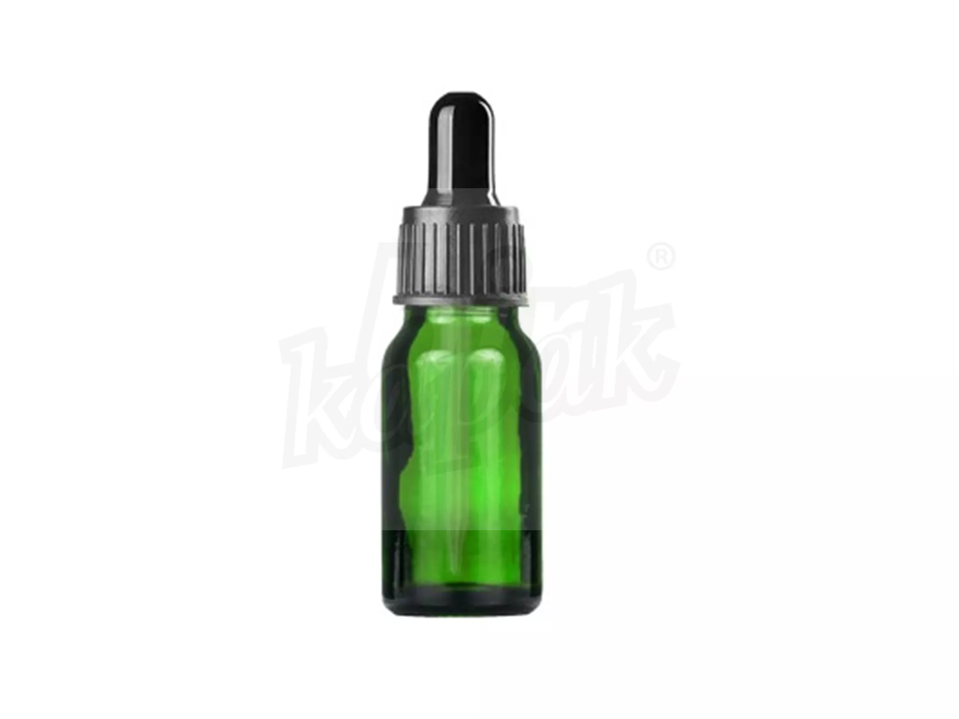 10 ML DROPPER BOTTLE WITH GREEN BLACK GLASS DROPPER - SET