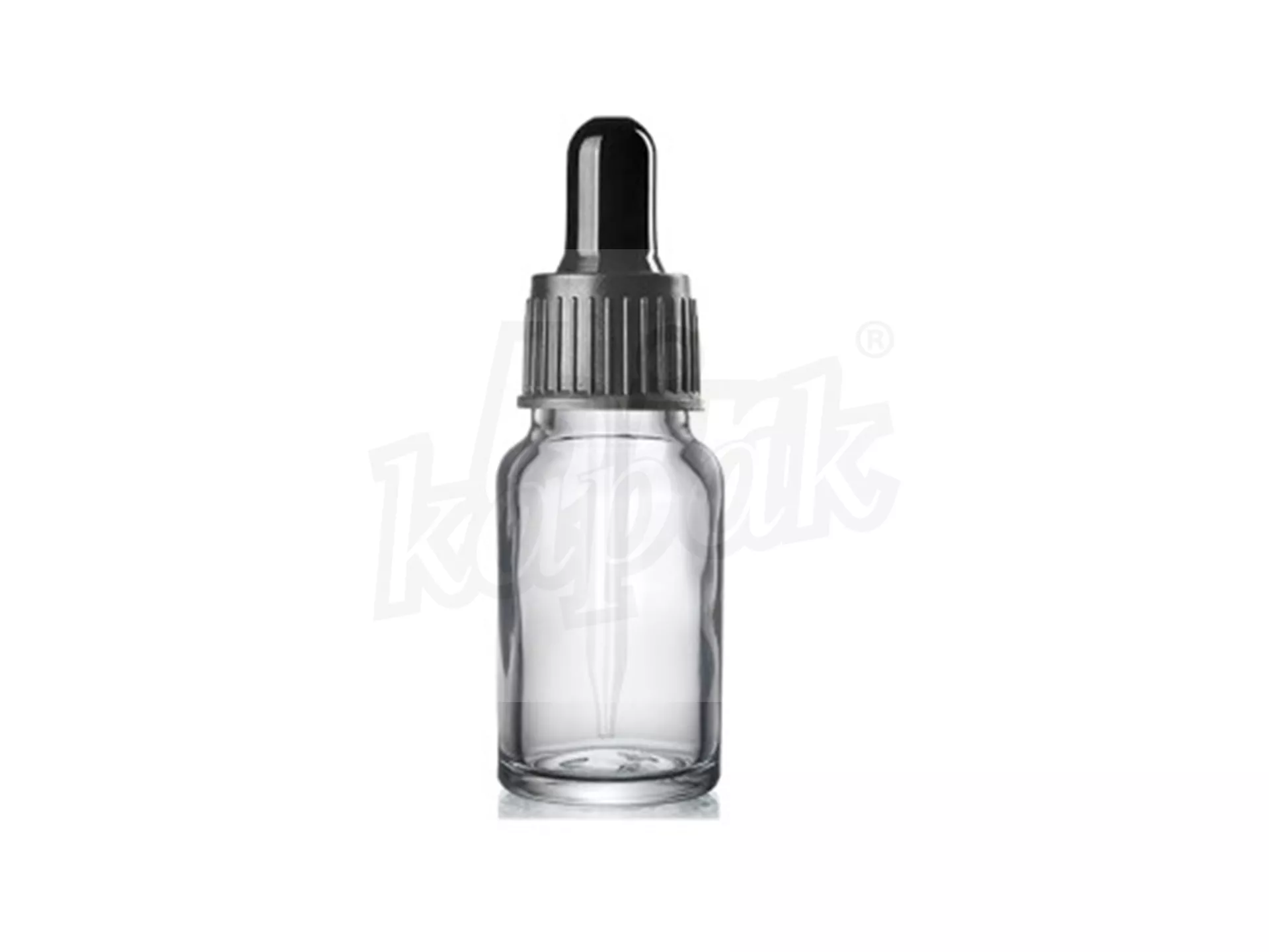 10 ML DROPPER ŞİŞE ŞEFFAF SİYAH CAM DAMLALIKLI - TAKIM