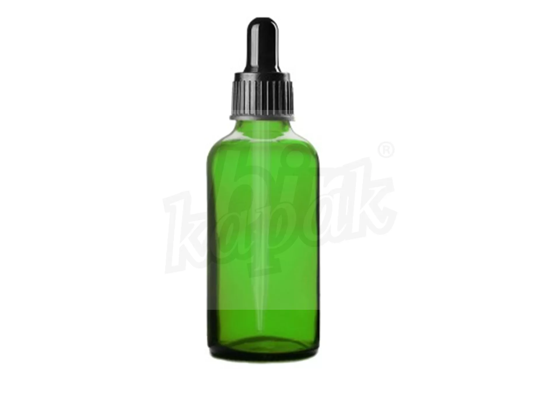 50 ML DROPPER ŞİŞE YEŞİL SİYAH CAM DAMLALIKLI - TAKIM