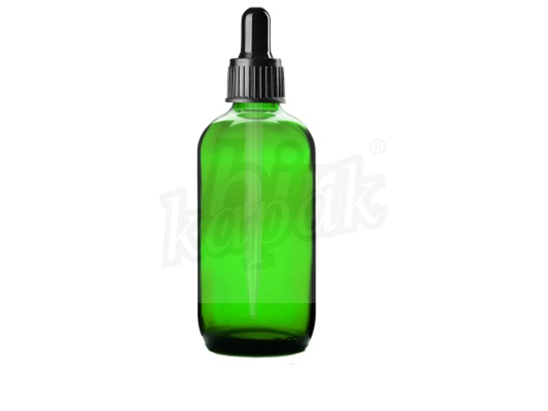 100 ML DROPPER BOTTLE GREEN BLACK GLASS WITH DROPPER - SET