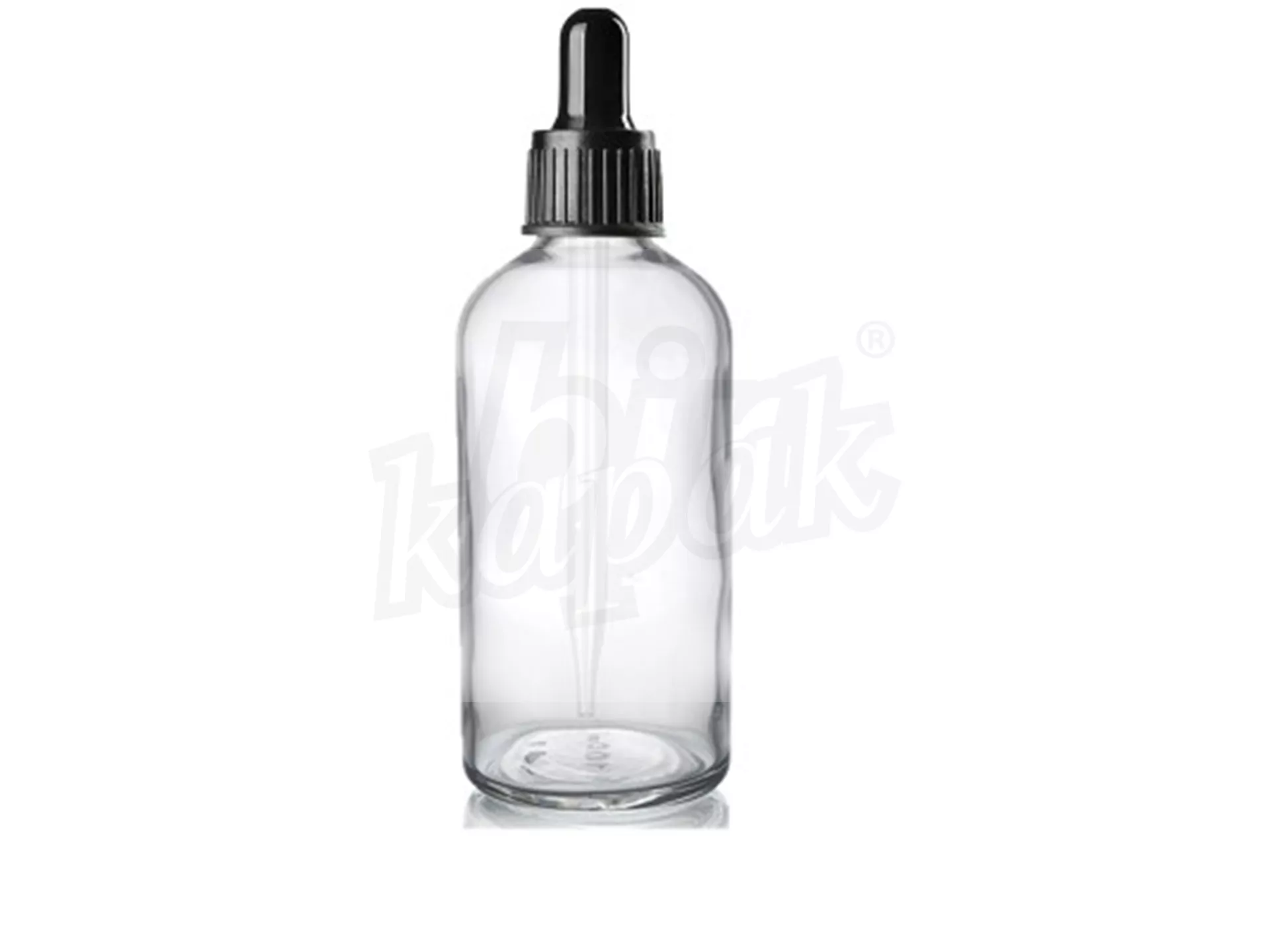 100 ML DROPPER ŞİŞE ŞEFFAF SİYAH CAM DAMLALIKLI - TAKIM