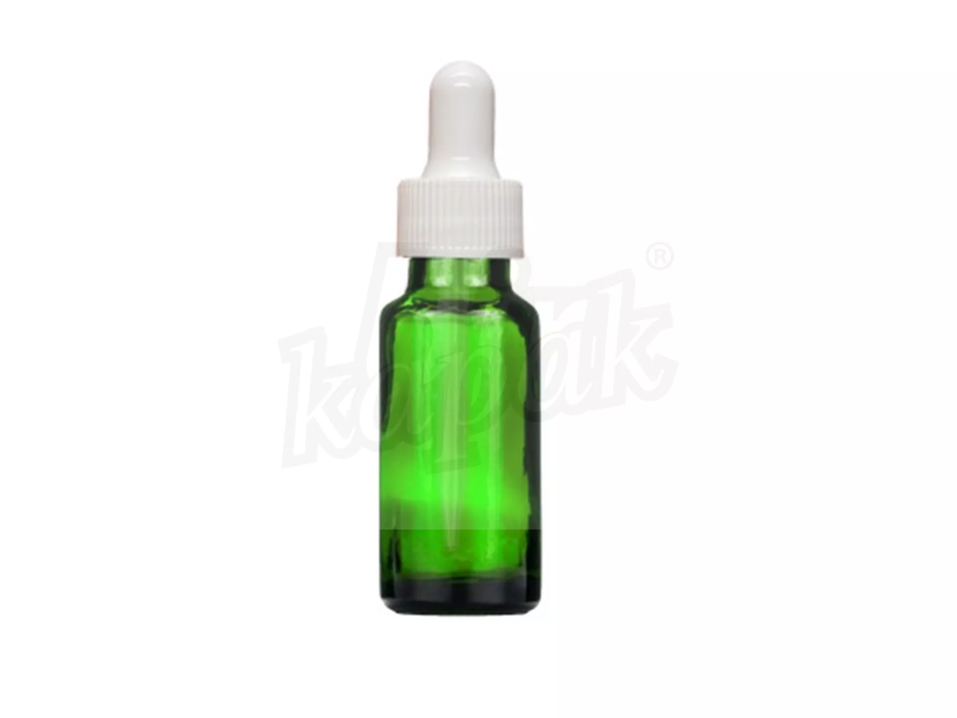20 ML DROPPER BOTTLE GREEN WHITE GLASS WITH DROPPER - SET