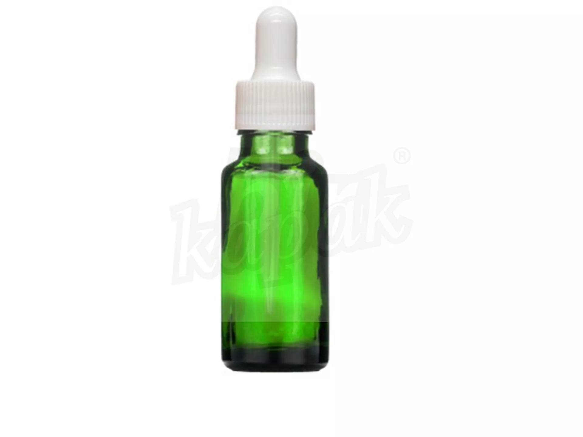 30 ML DROPPER BOTTLE GREEN WHITE GLASS WITH DROPPER - SET