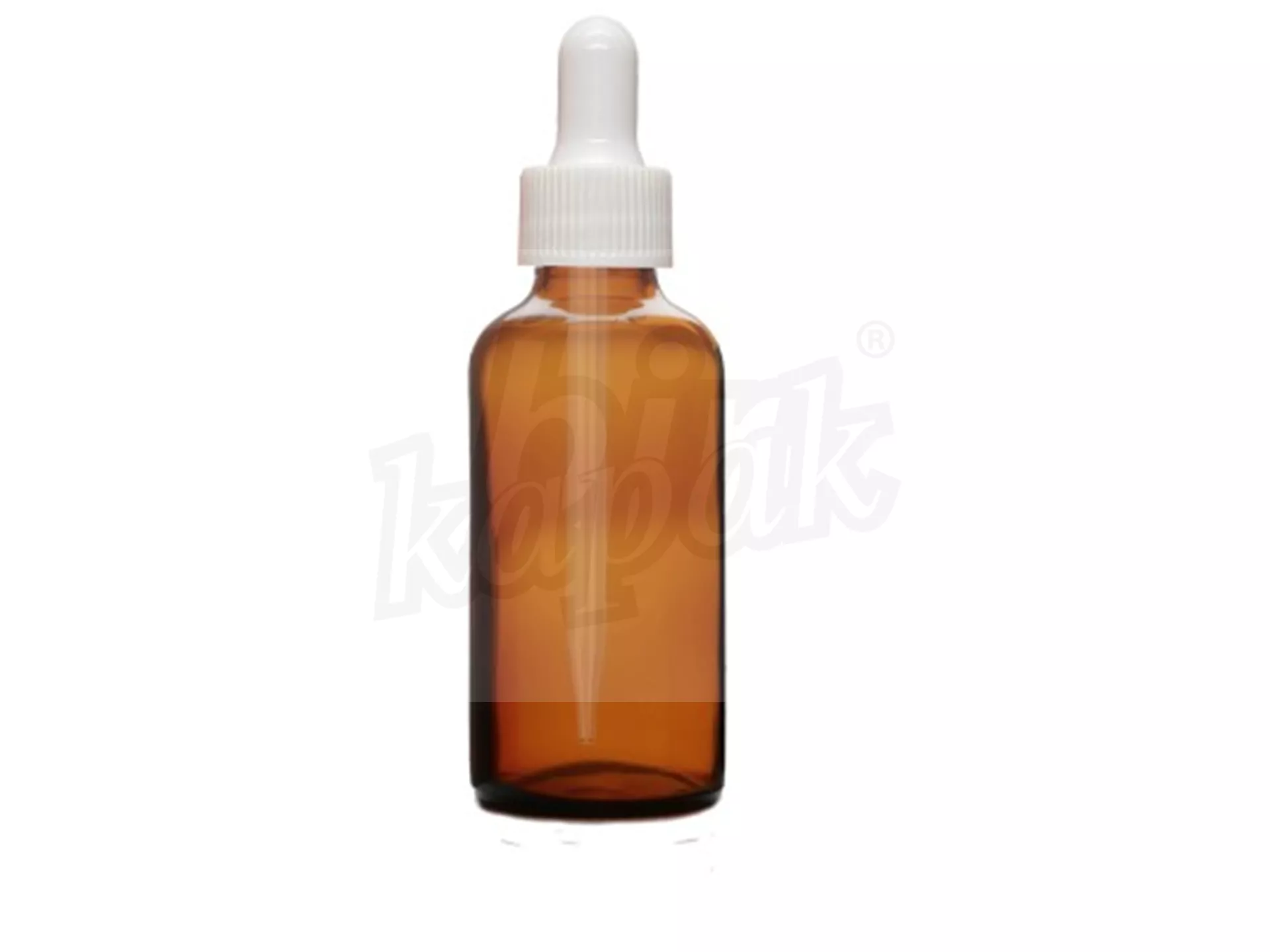 50 ML DROPPER BOTTLE AMBER WHITE GLASS WITH DROPPER - SET