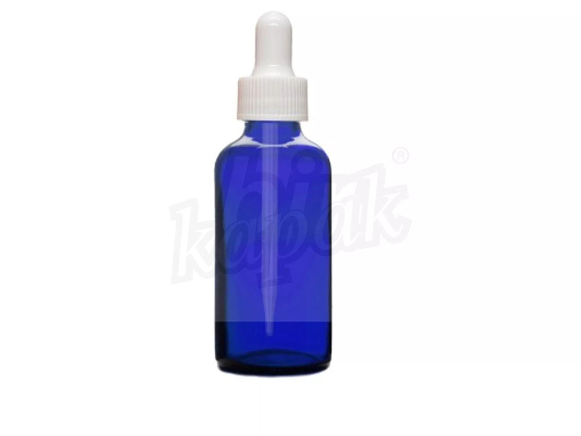 50 ML DROPPER BOTTLE BLUE WHITE GLASS WITH DROPPER - SET