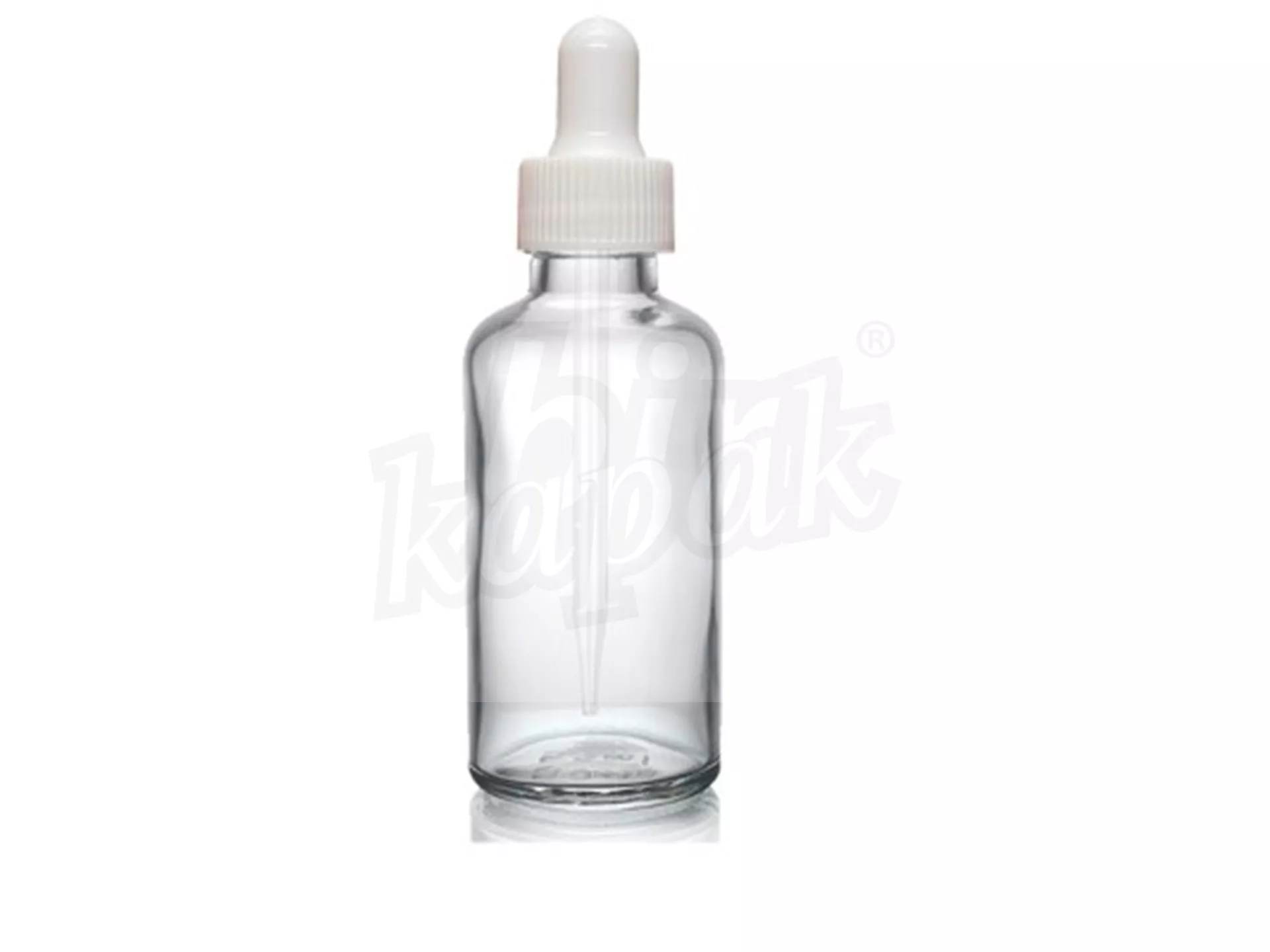 50 ML DROPPER BOTTLE TRANSPARENT WHITE GLASS WITH DROPPER - SET