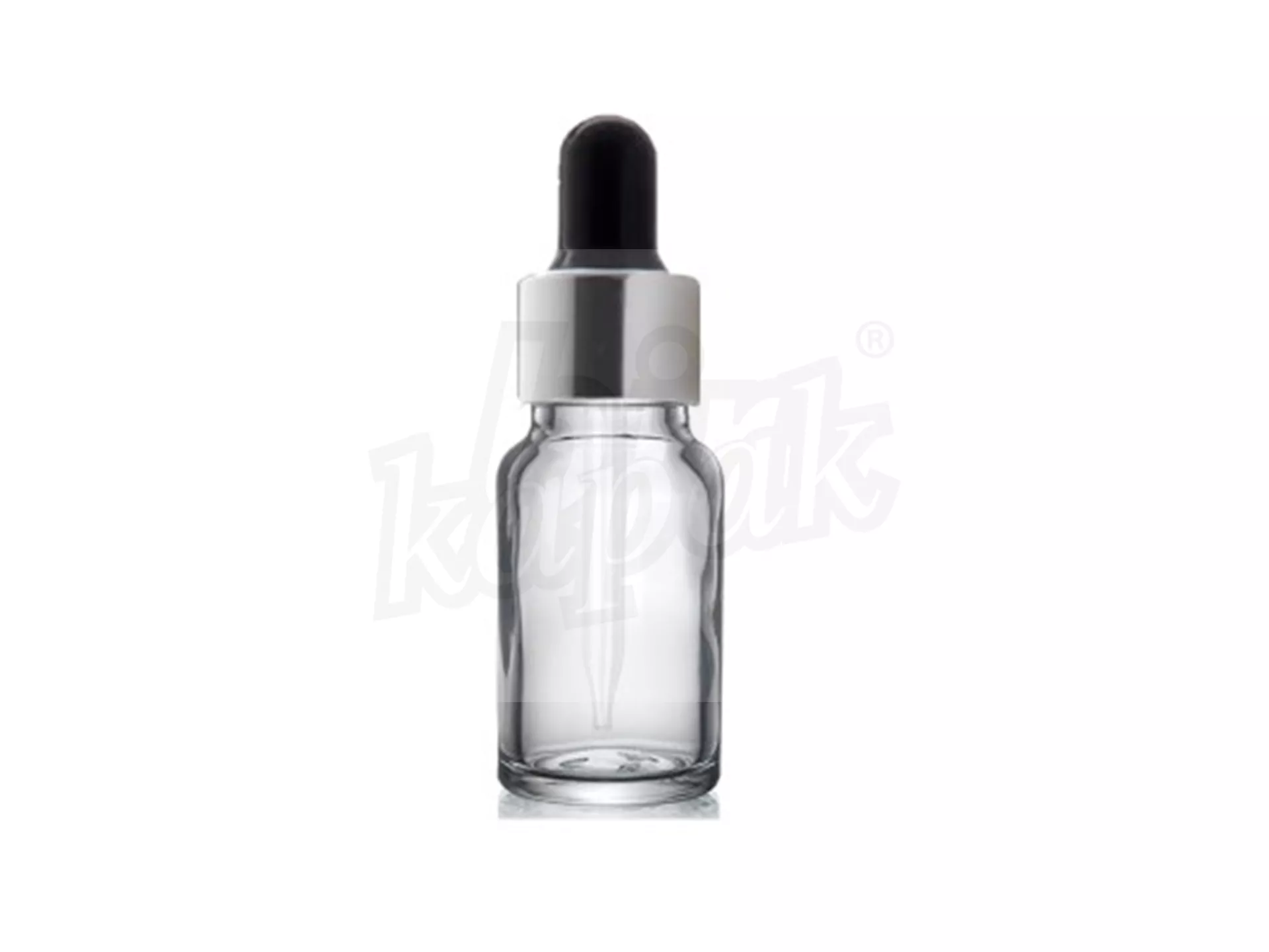 10 ML DAMLALIK ŞİŞE ŞEFFAF GÜMÜŞ SİYAH CAM DAMLALIKLI - TAKIM