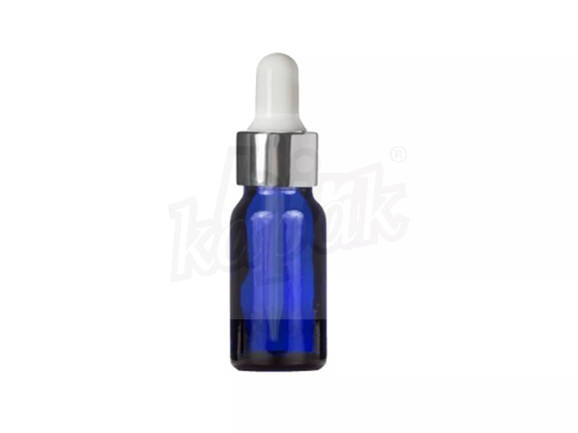 10 ML DROPPER BOTTLE BLUE SILVER WHITE GLASS WITH DROPPER - SET