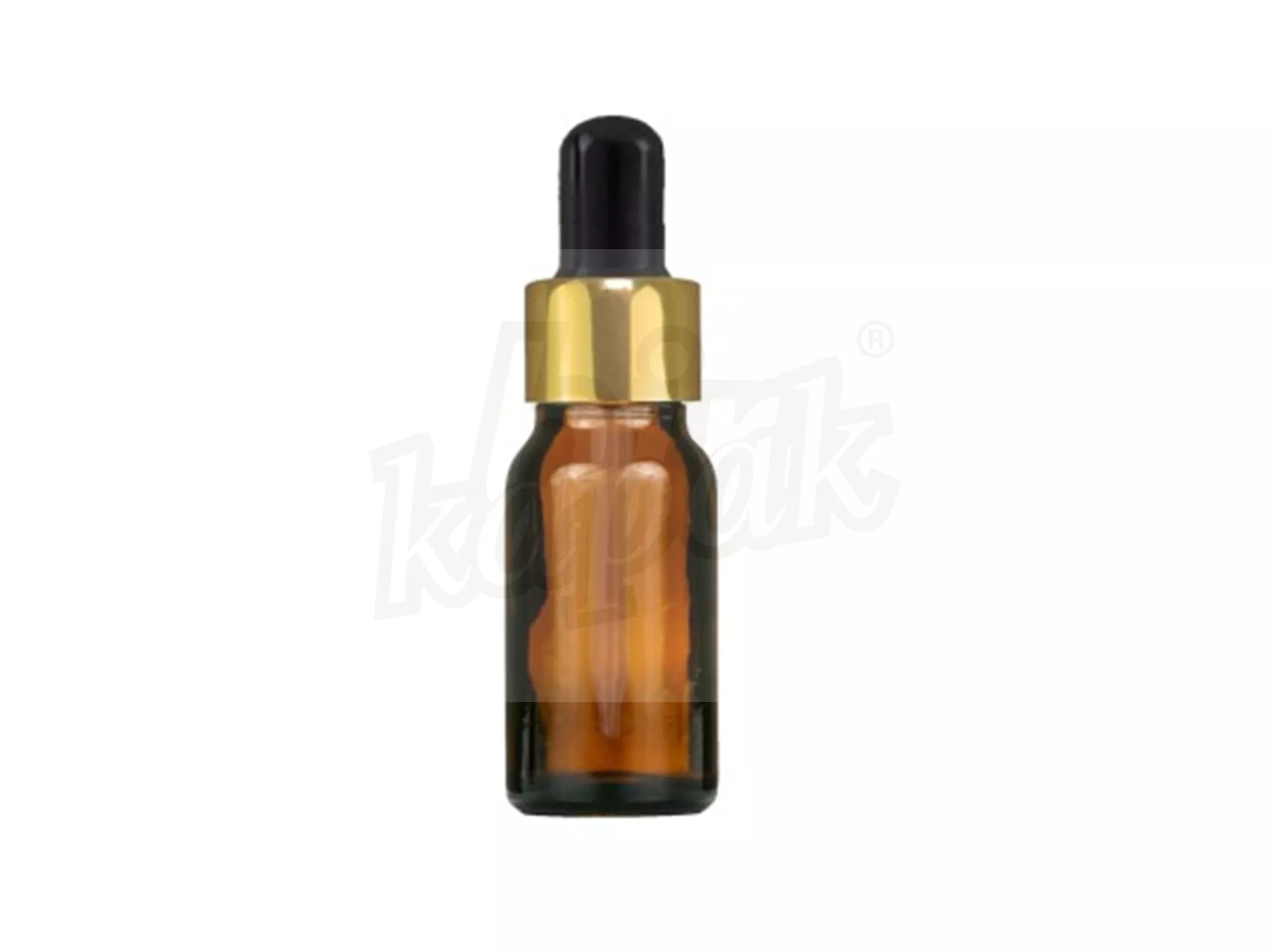 10 ML DROPPER BOTTLE AMBER GOLD WITH BLACK GLASS DROPPER - SET