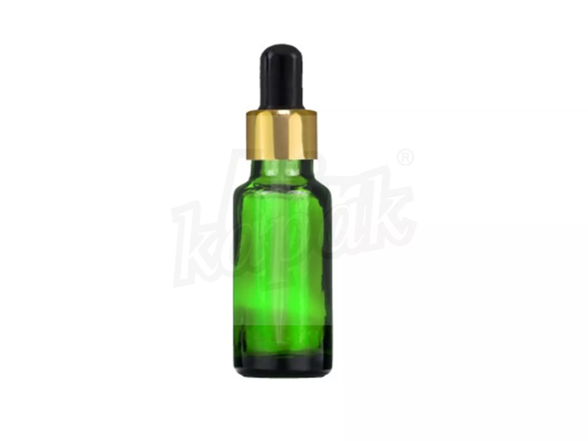 20 ML DROPPER BOTTLE GREEN GOLD BLACK GLASS WITH DROPPER - SET