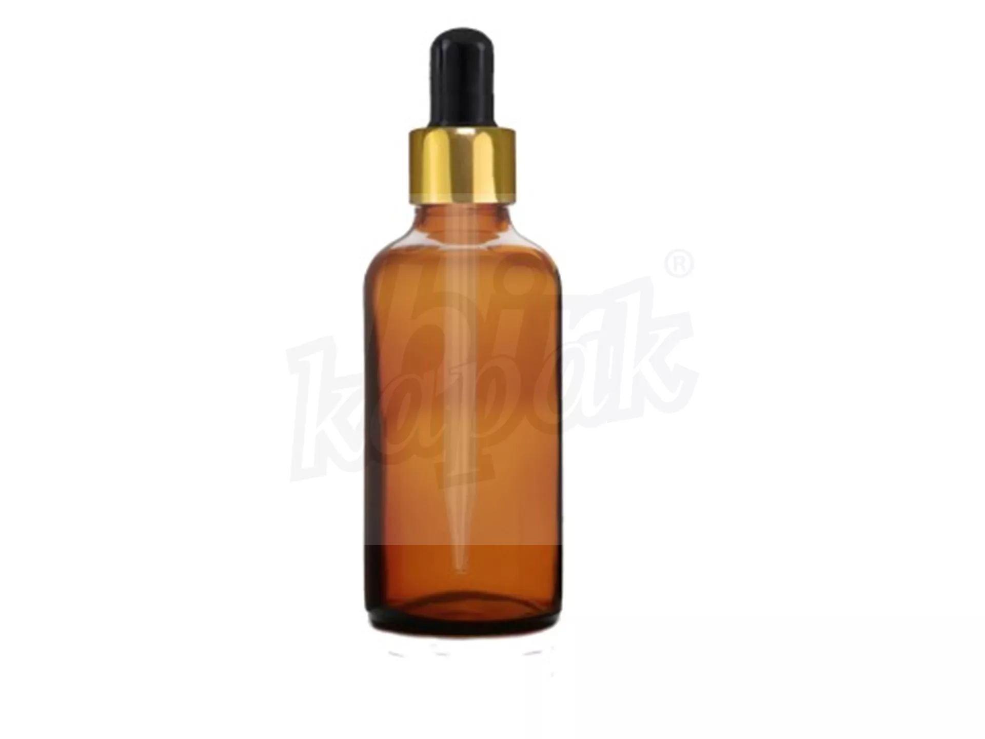 50 ML DROPPER BOTTLE TRANSPARENT GOLD BLACK GLASS WITH DROPPER - SET