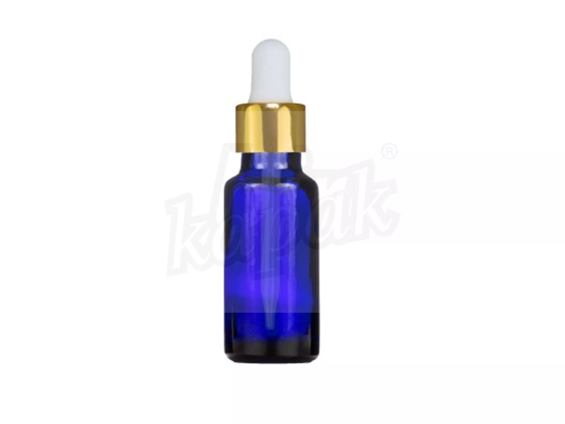 20 ML DROPPER BOTTLE BLUE GOLD WHITE GLASS WITH DROPPER - SET