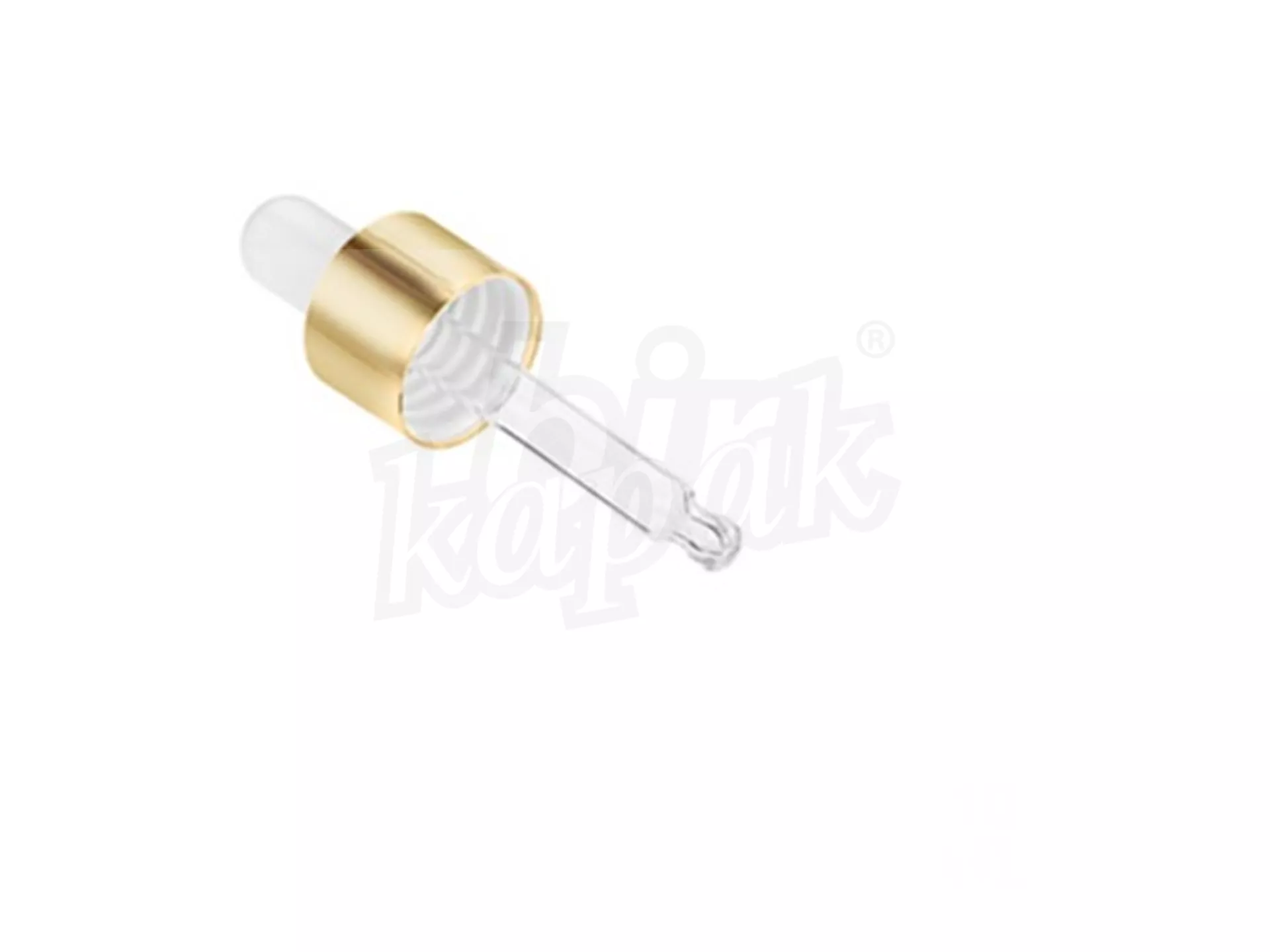 10 ML GOLD METAL CAP WHITE RUBBER DROPPER