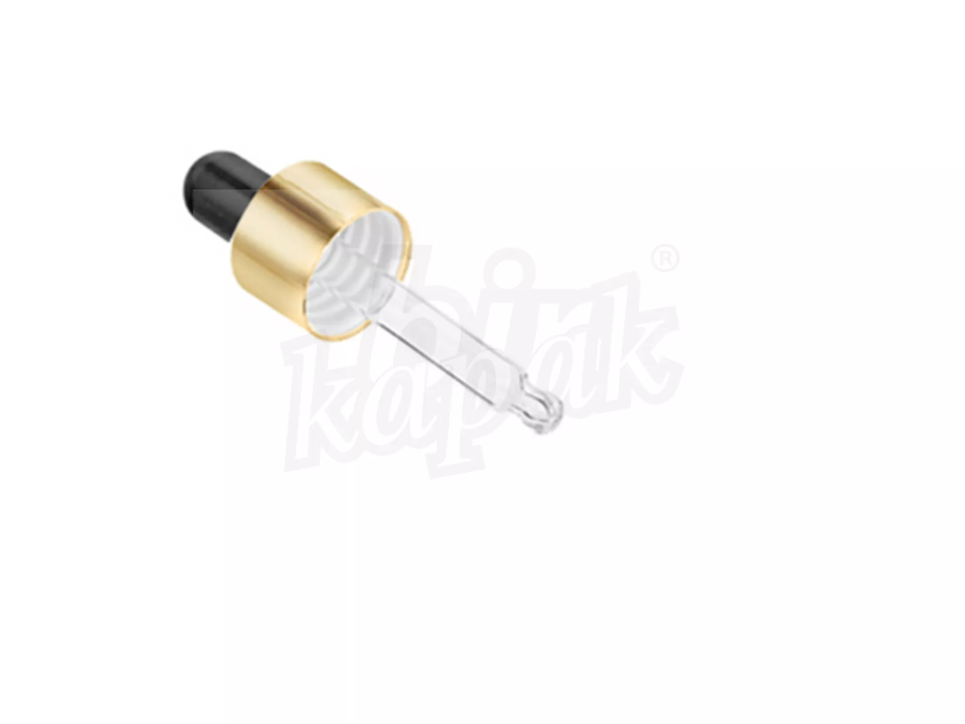 10 ML GOLD METAL KAPAK SİYAH LASTİKLİ DAMLALIK