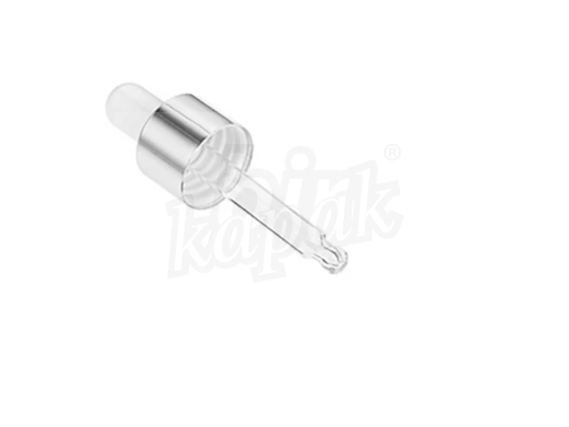 10 ML SILVER METAL CAP WHITE RUBBER DROPPER