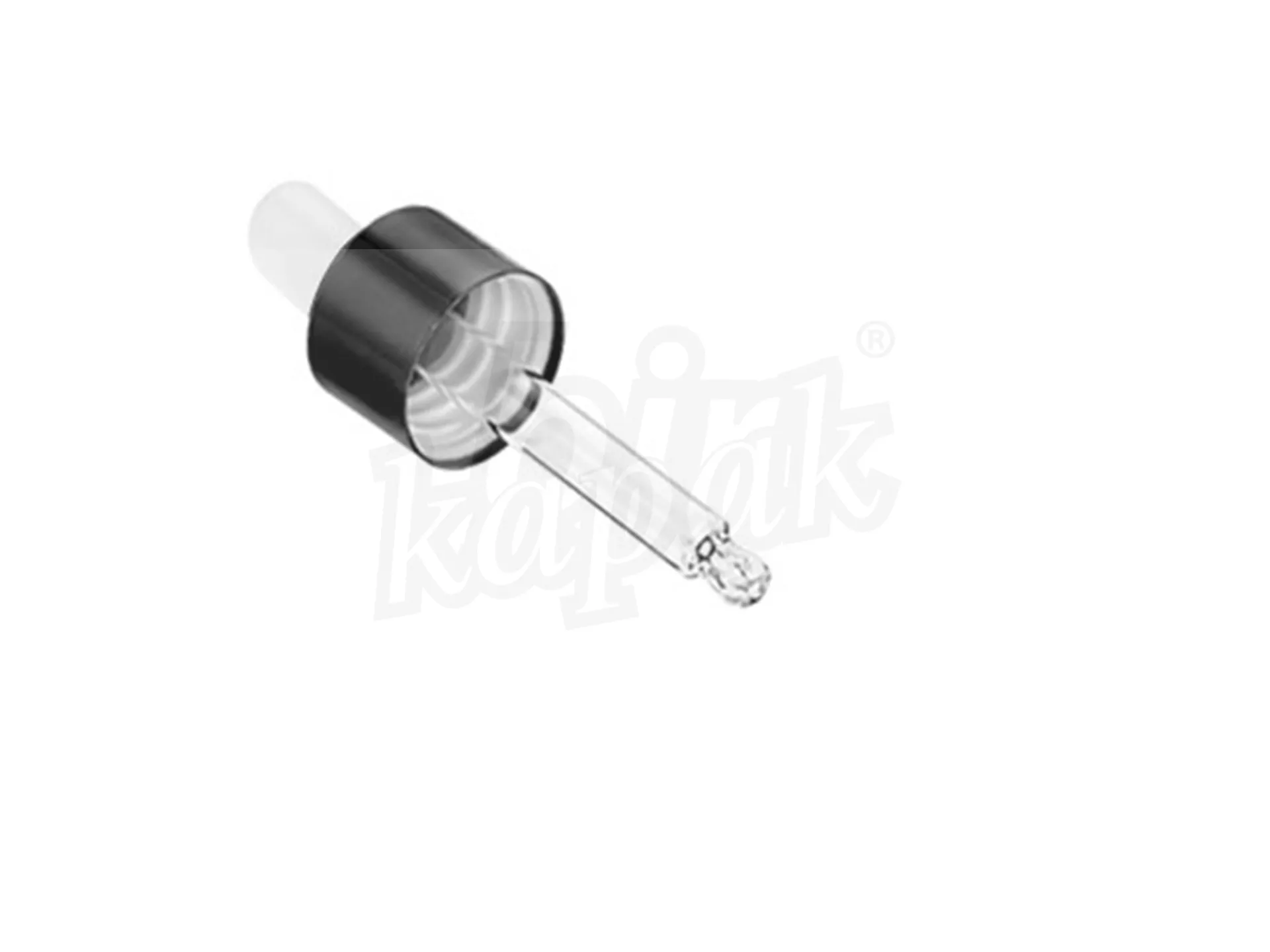 10 ML BLACK METAL CAP WHITE RUBBER DROPPER