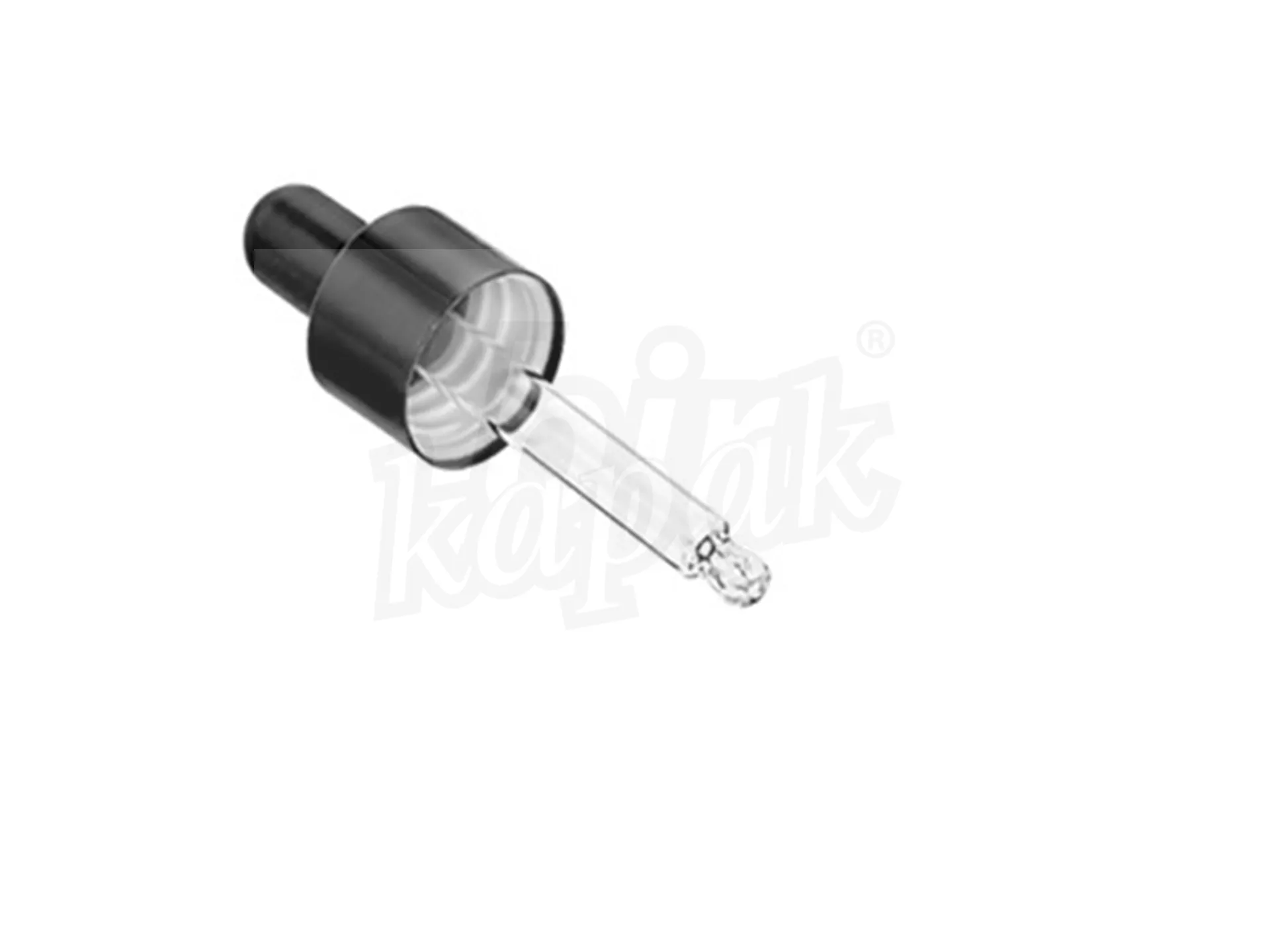 10 ML BLACK METAL CAP BLACK RUBBER DROPPER