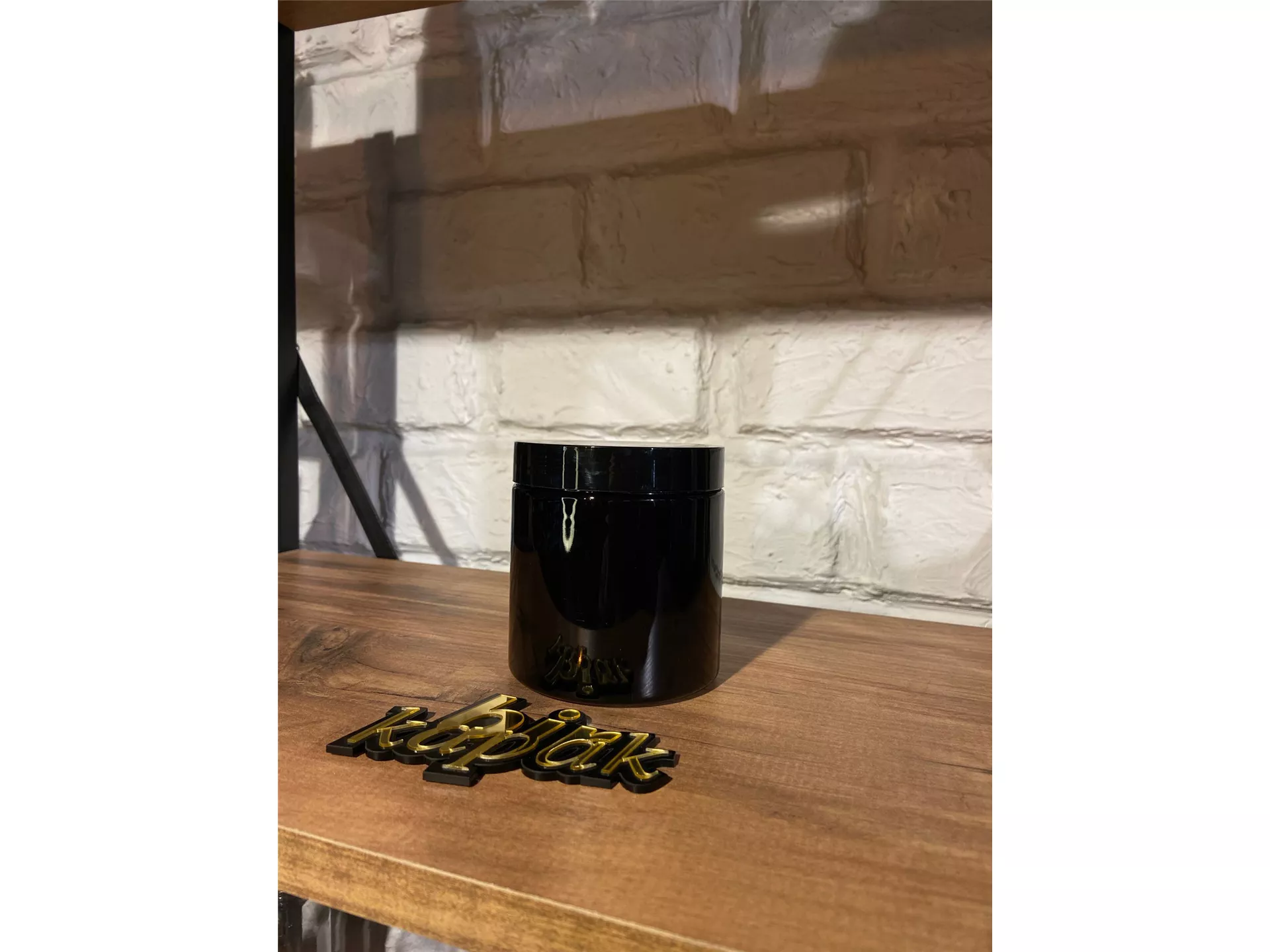 500 ML STANDARD JAR BLACK - 89 MM FLAT CAP BLACK