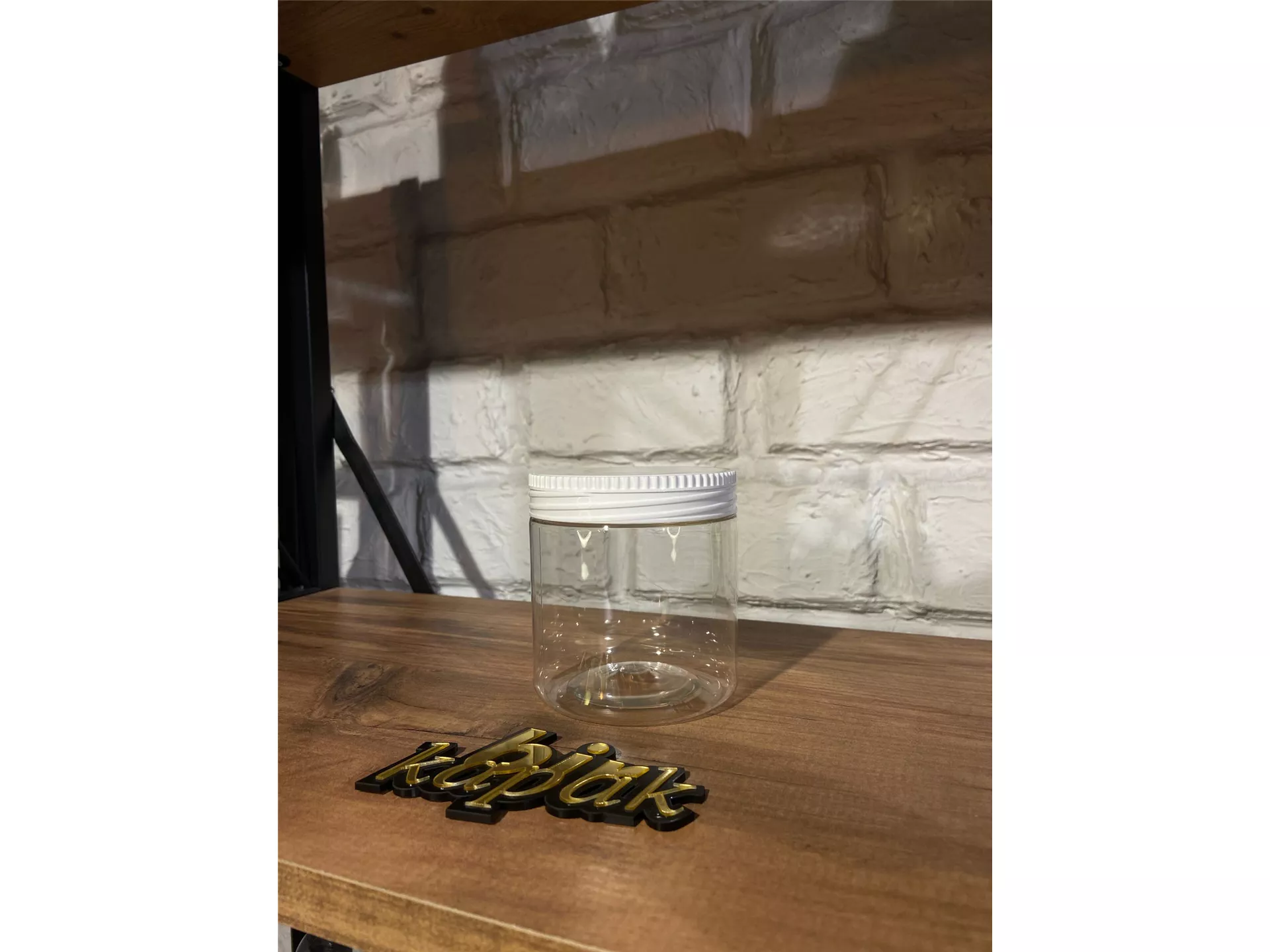 500 ML STANDART KAVANOZ ŞEFFAF - 89 MM ÇİZGİLİ KAPAK BEYAZ