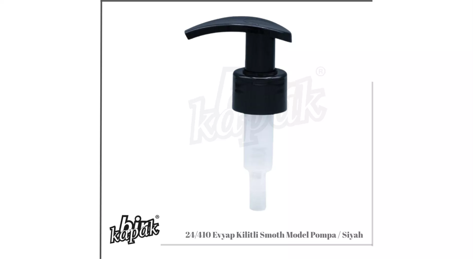 24/410 EVYAP KİLİTLİ SMOTH MODEL POMPA / SİYAH