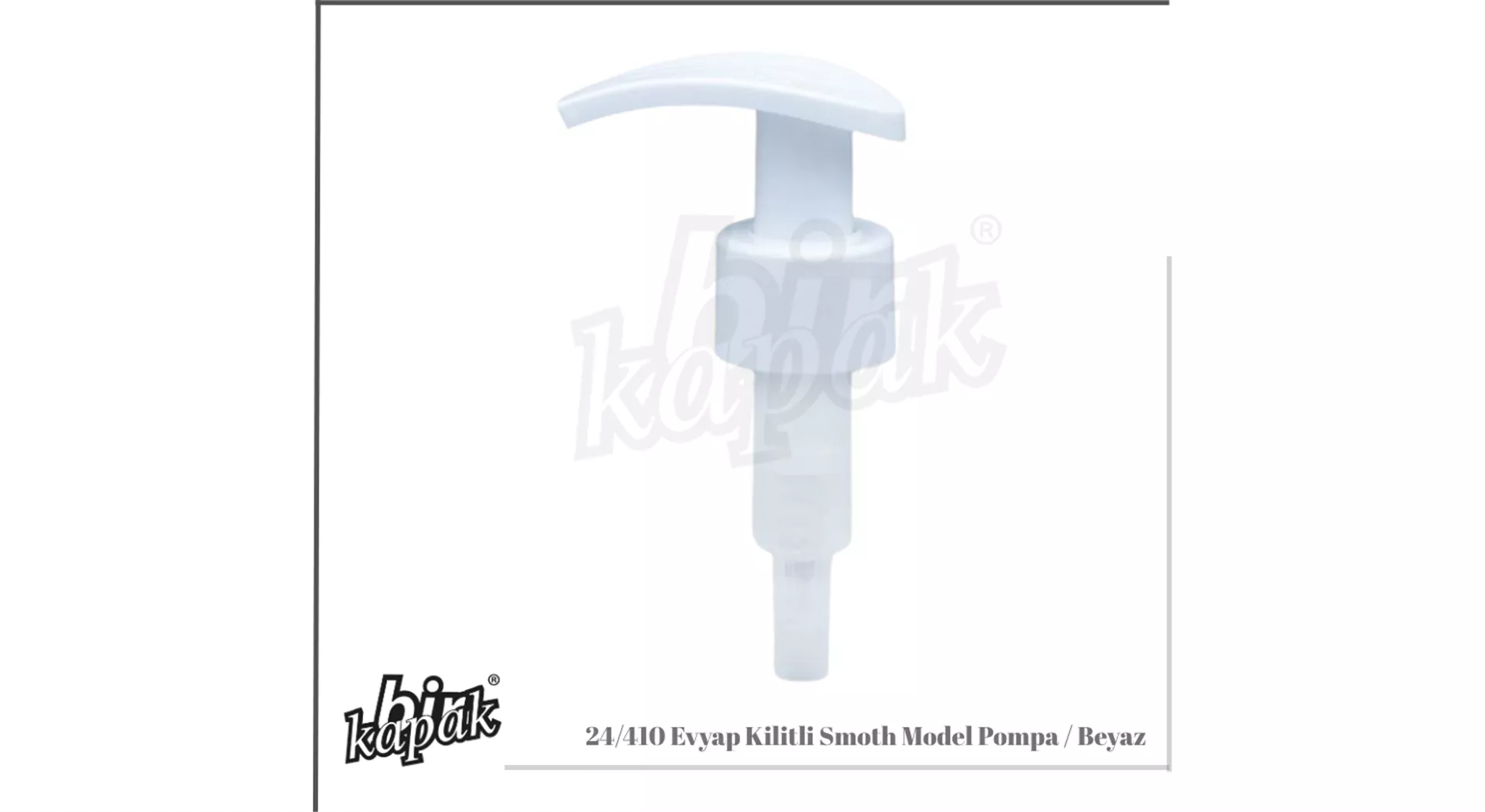 24/410 EVYAP KİLİTLİ SMOTH MODEL POMPA / BEYAZ