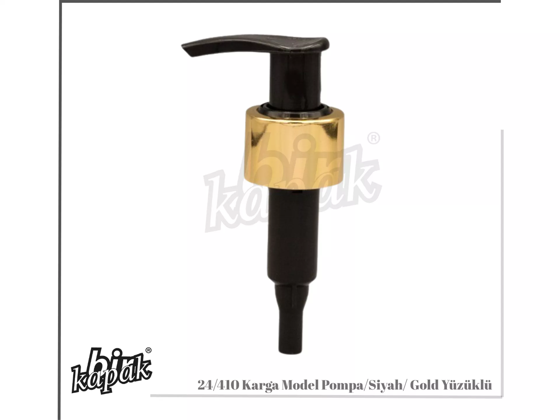24/410 KARGA MODEL PUMP BLACK / WITH GOLD RINGS
