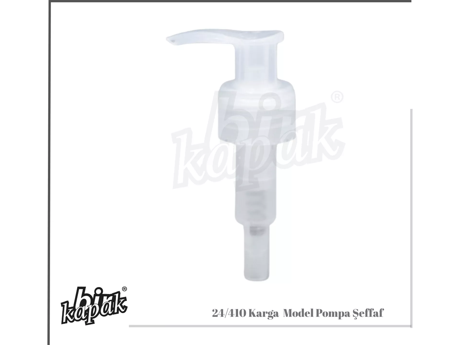 33 24/410 KARGA MODEL PUMP / TRANSPARENT