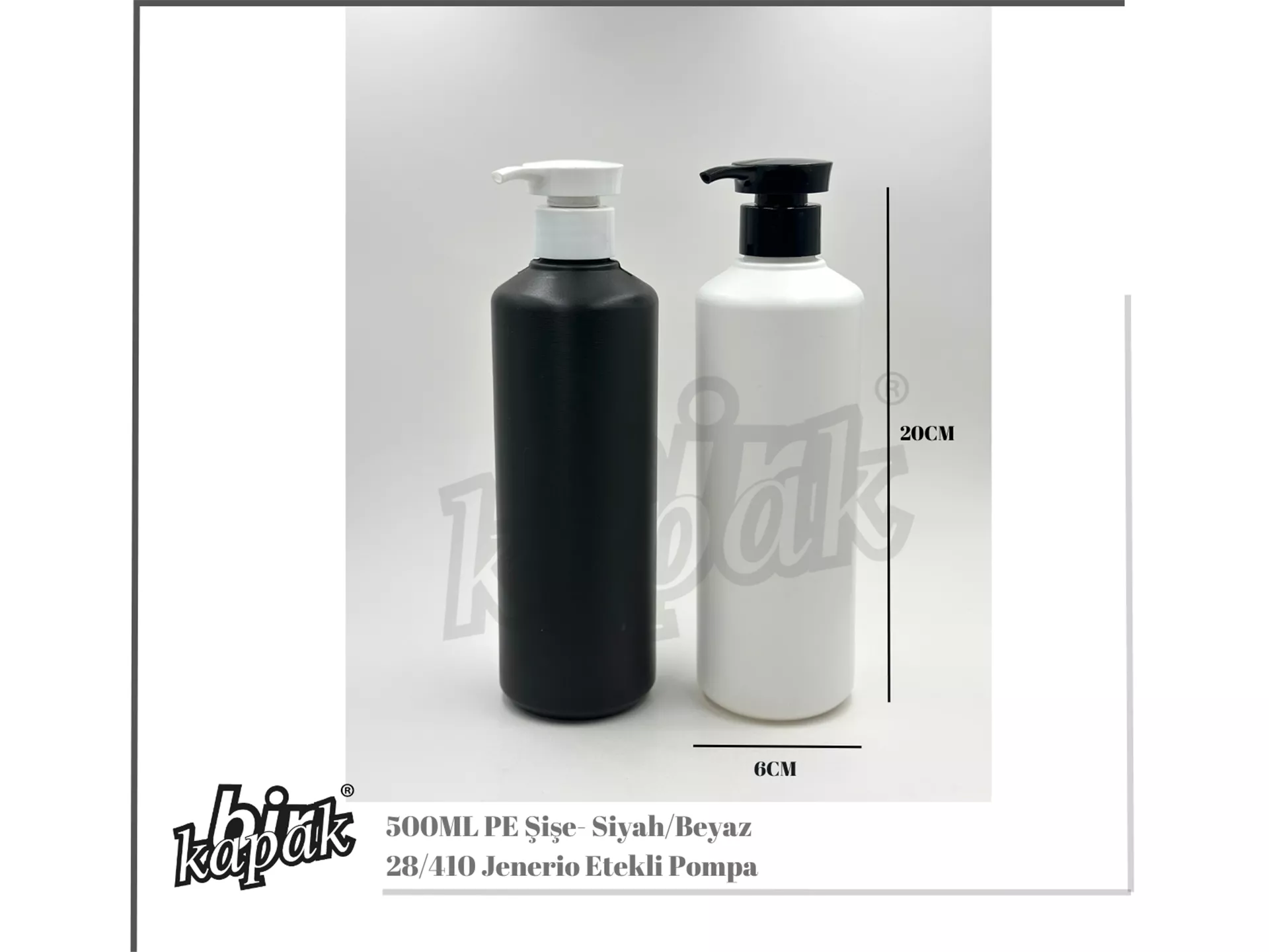 500ML PE ŞİŞE SİYAH / BEYAZ
