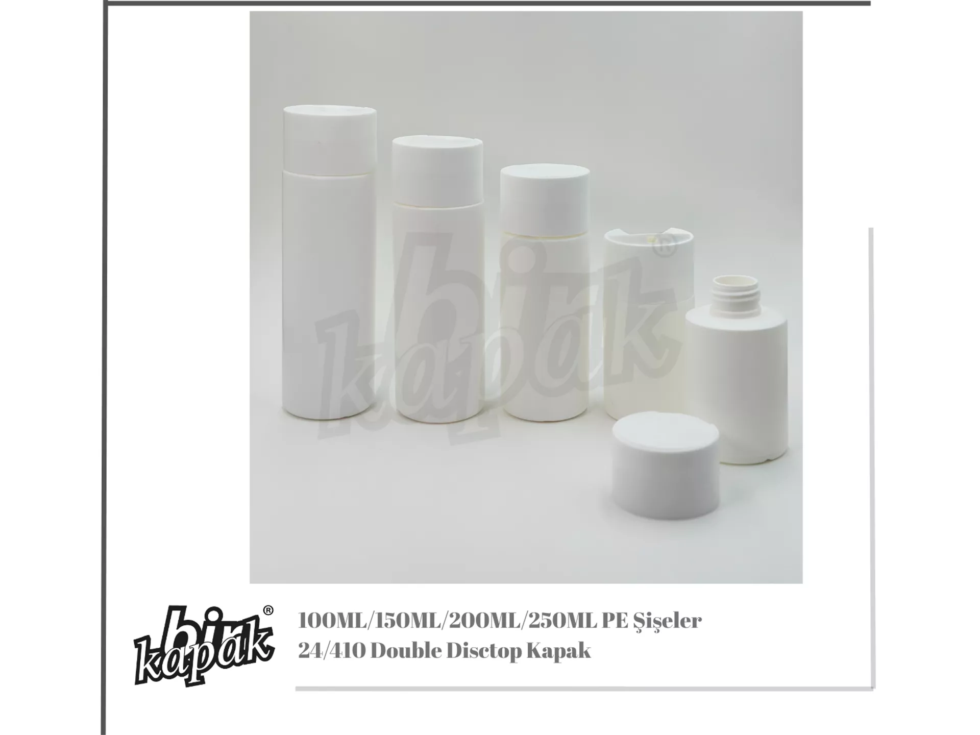 100ML-150ML-200ML-250ML PE SİLİNDİR ŞİŞE / BEYAZ