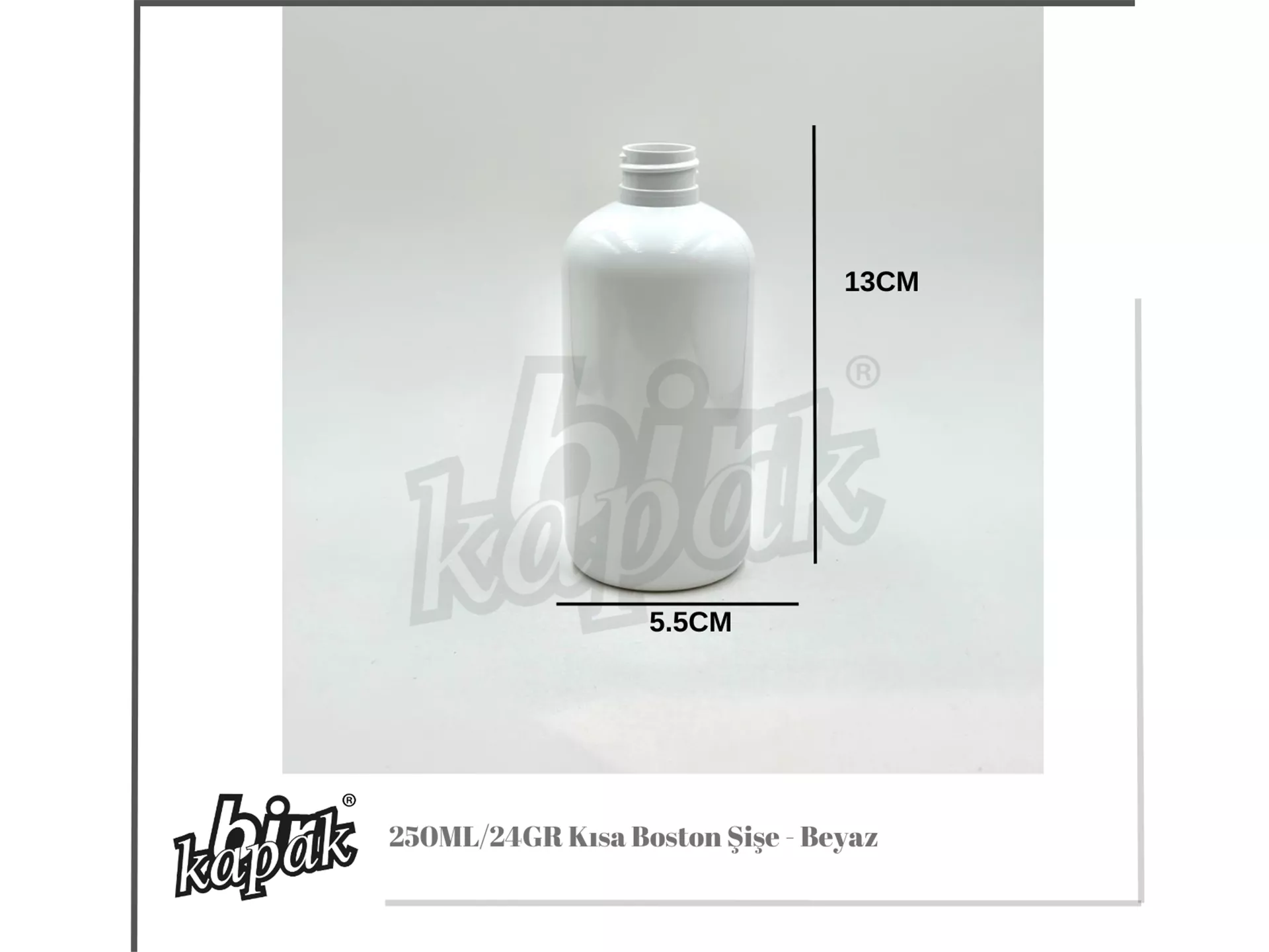 250ML KISA BOSTON ŞİŞE / BEYAZ
