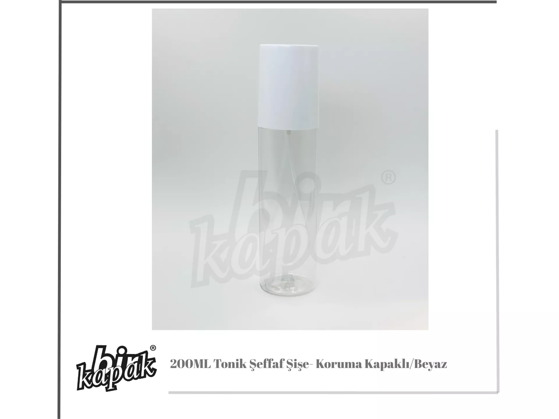 200ML TONER / BRASS BOTTLE, CLEAR / WHITE PROTECTIVE CAP