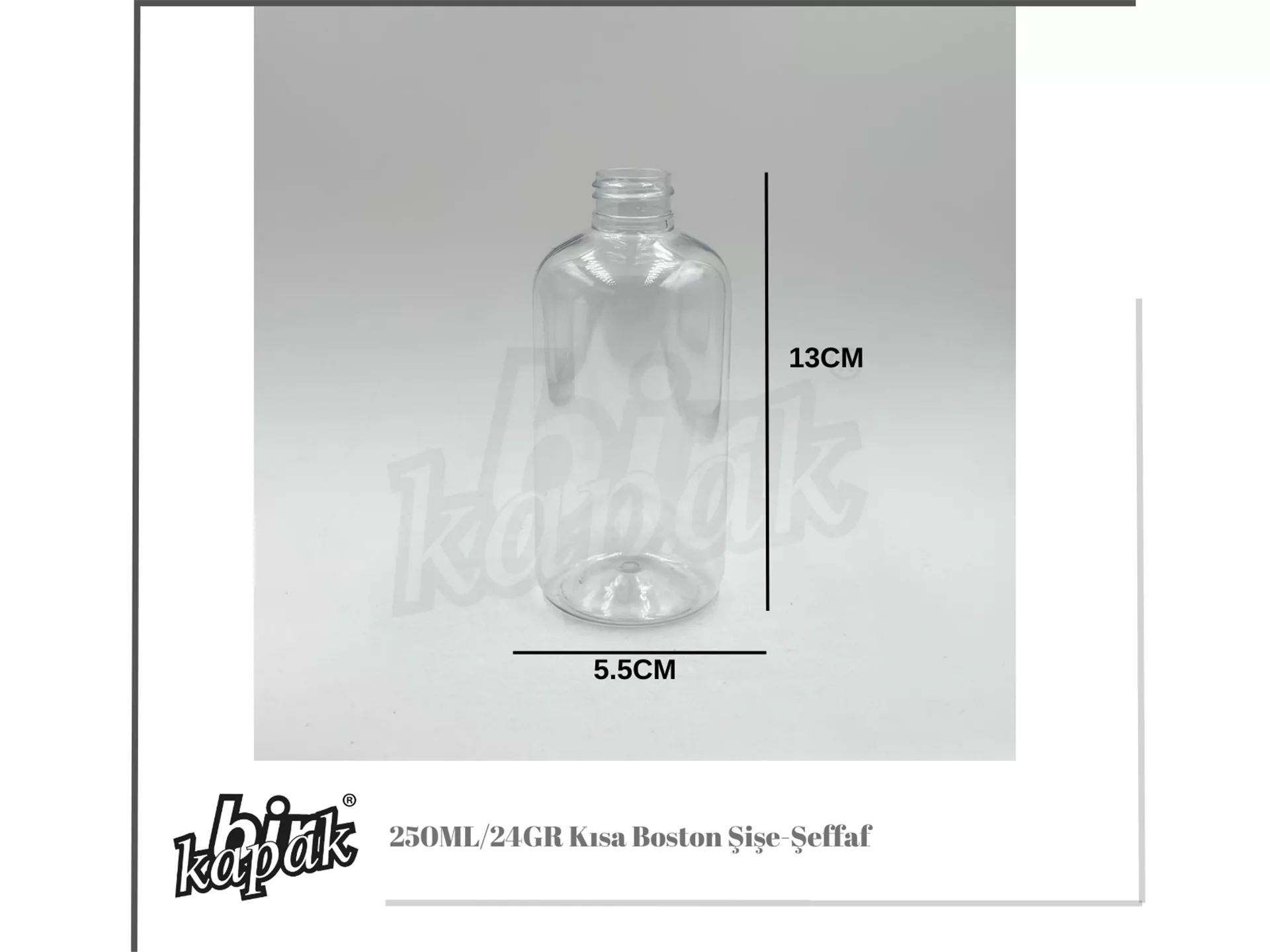 250ML KISA BOSTON ŞİŞE / ŞEFFAF