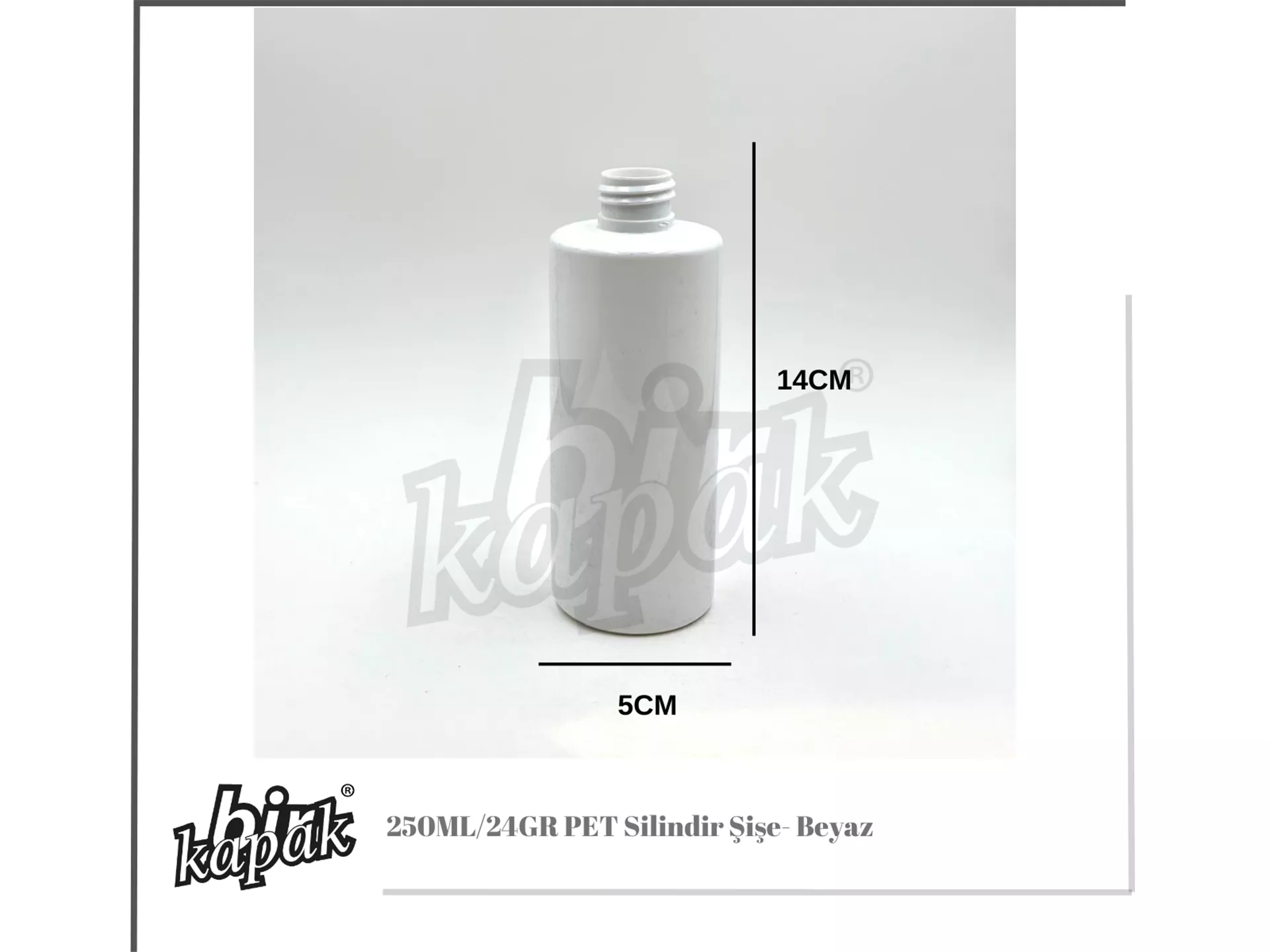 250ML-24GR SİLİNDİR ŞİŞE / BEYAZ