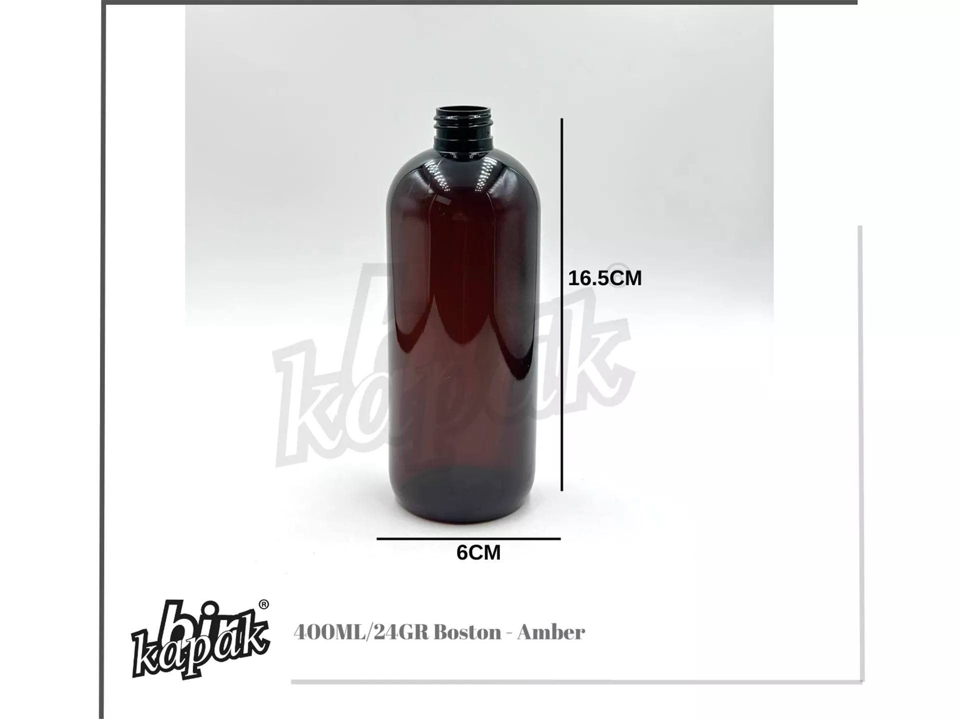 400ML BOSTON BOTTLE / AMBER
