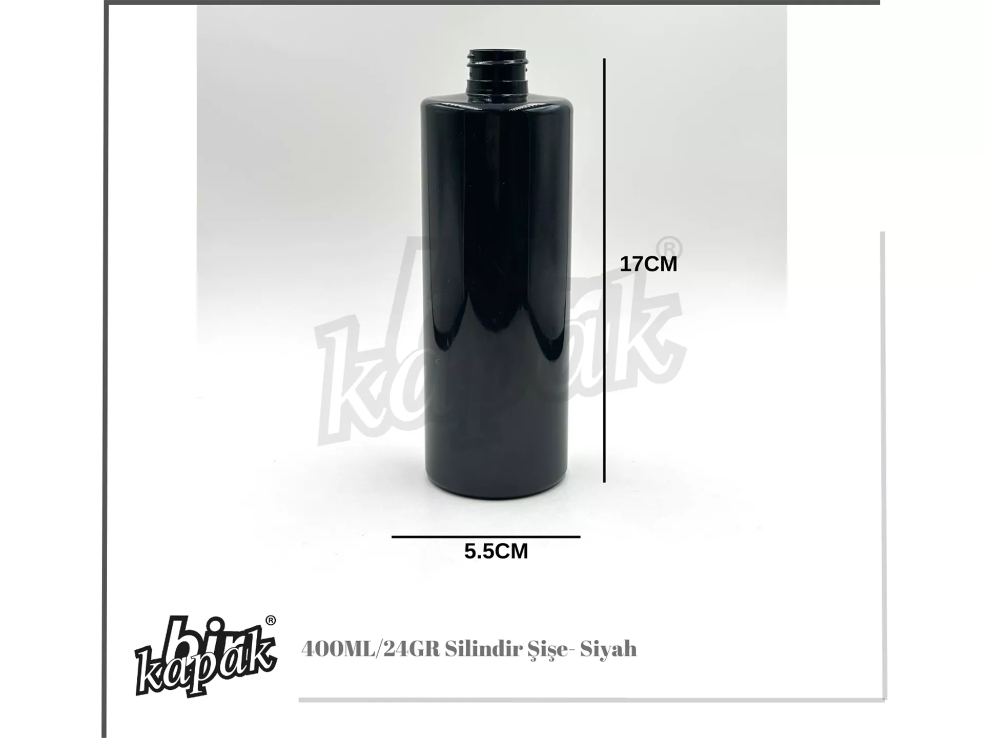 400ML 24/410 SİLİNDİR ŞİŞE / SİYAH