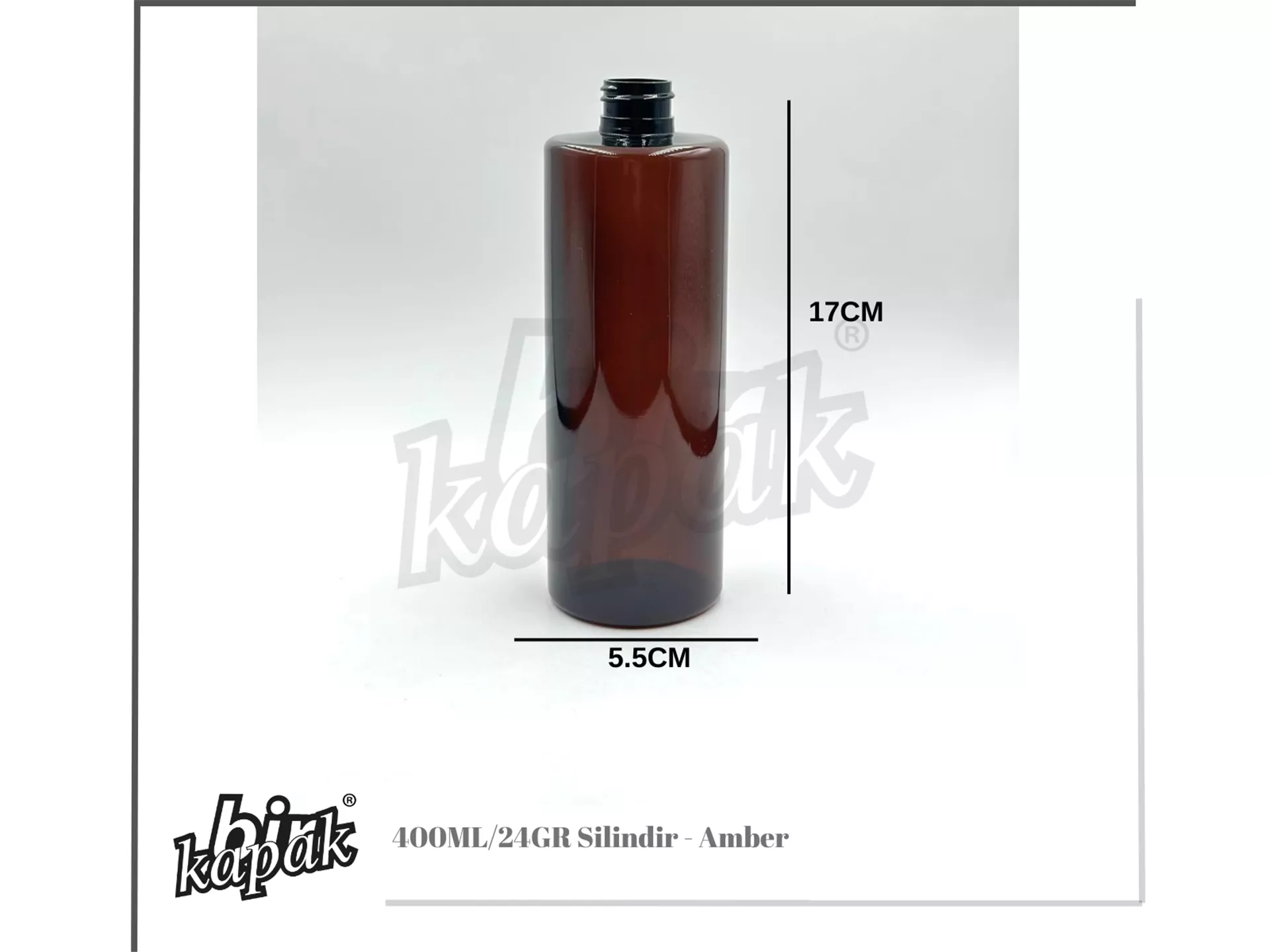 400ML 24/410 SİLİNDİR ŞİŞE / AMBER
