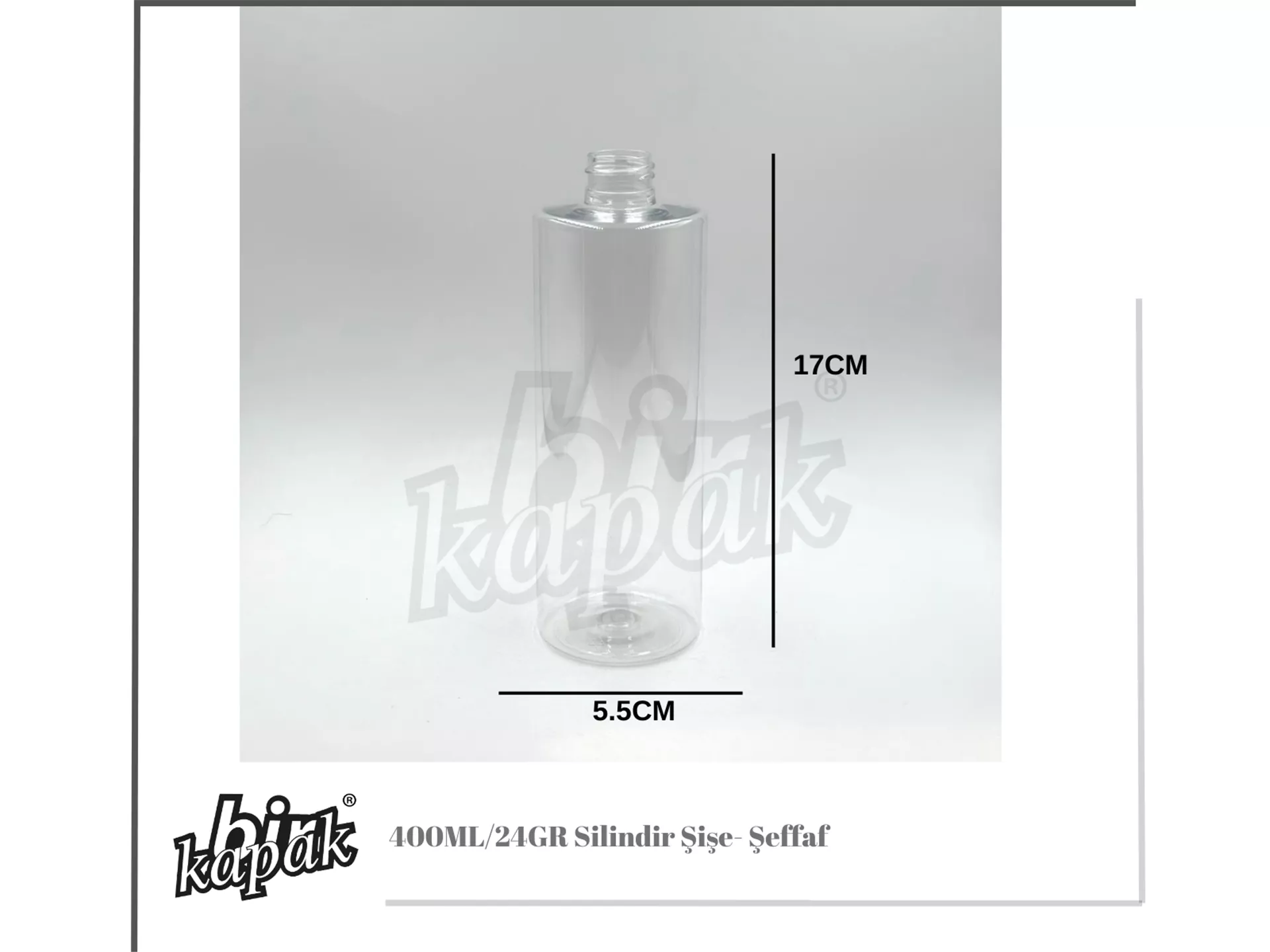 400ML 24/410 SİLİNDİR ŞİŞE / ŞEFFAF