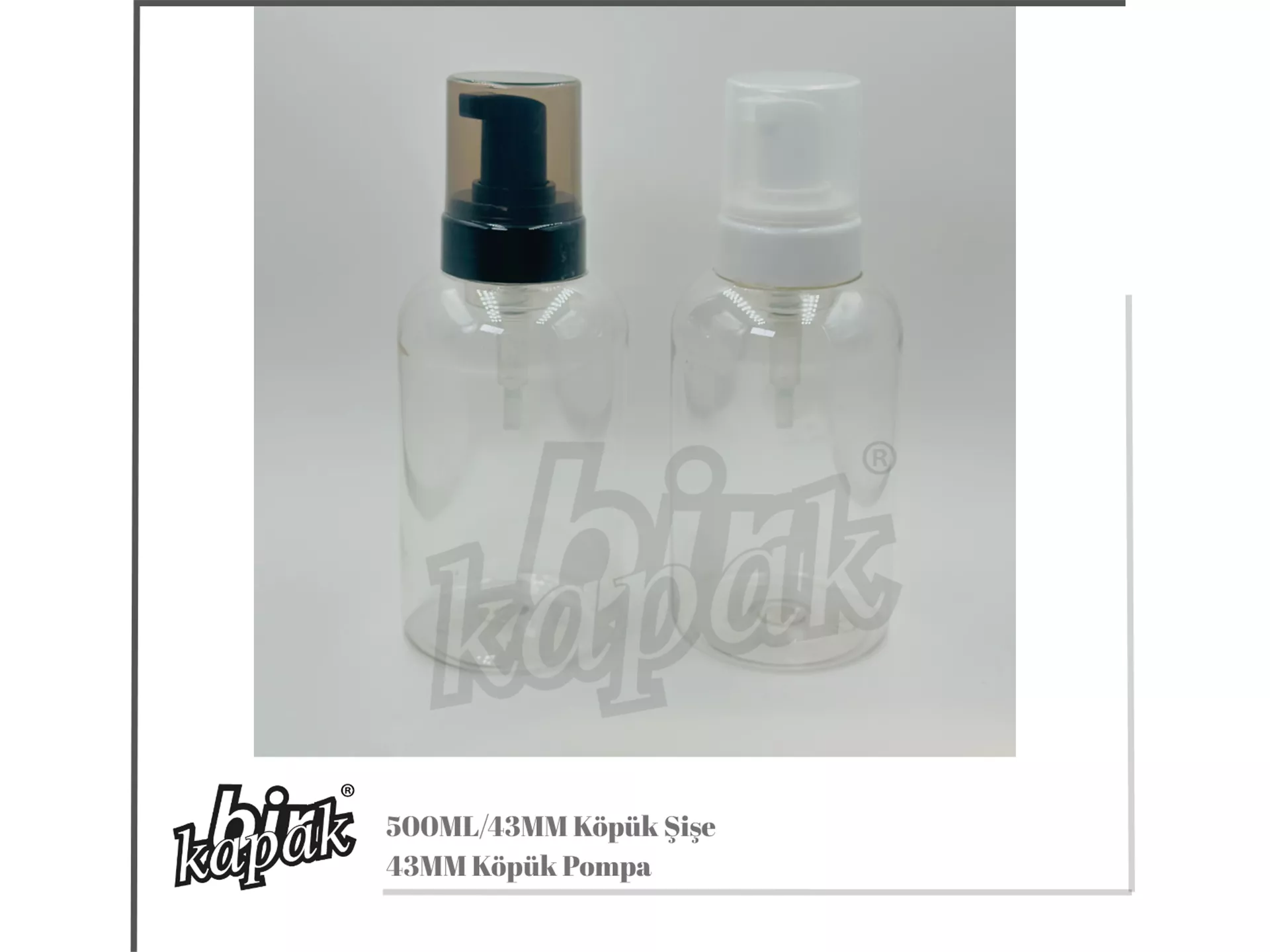 500ML 43MM KÖPÜK ŞİŞE / ŞEFFAF