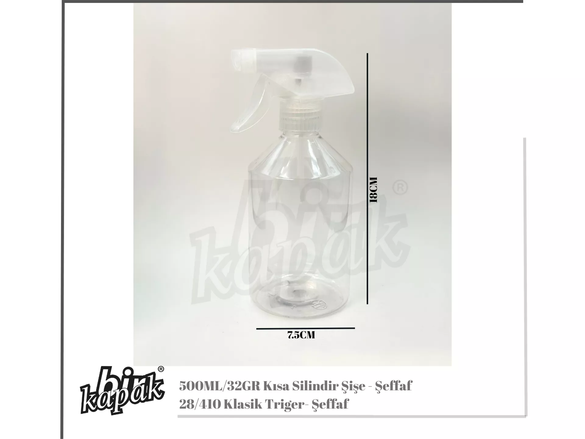 500ML-32GR SHORT SHAMPOO BOTTLE / TRANSPARENT