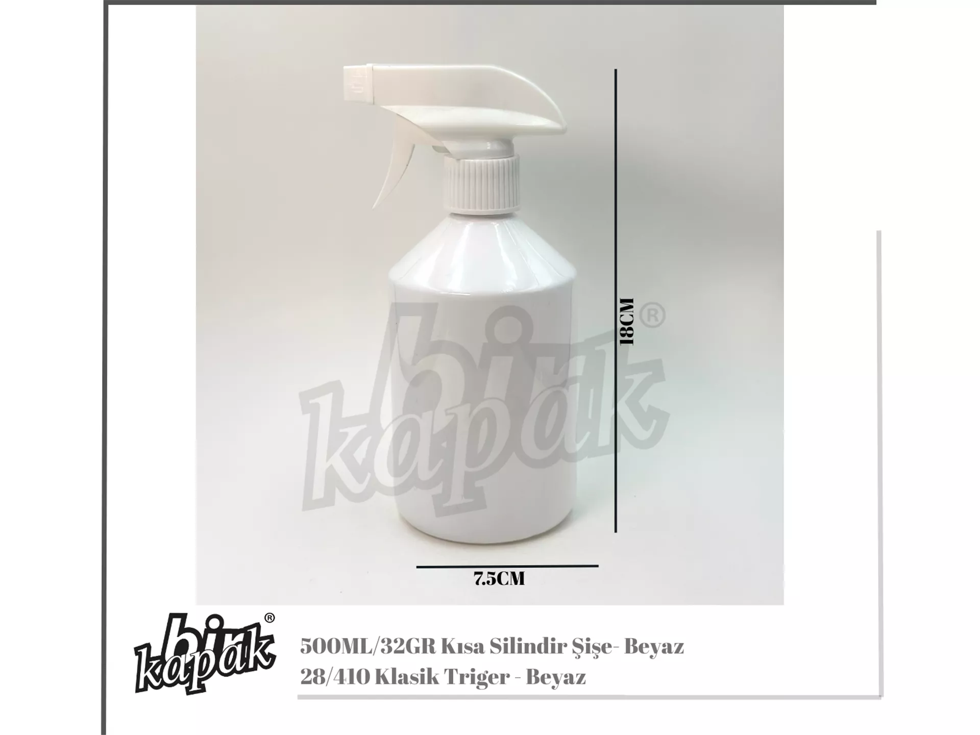 500ML-32GR KISA ŞAMPUAN ŞİŞESİ