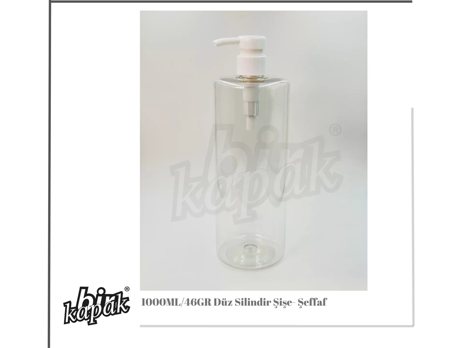 1000ML CYLINDRICAL PET SHAMPOO BOTTLE / TRANSPARENT
