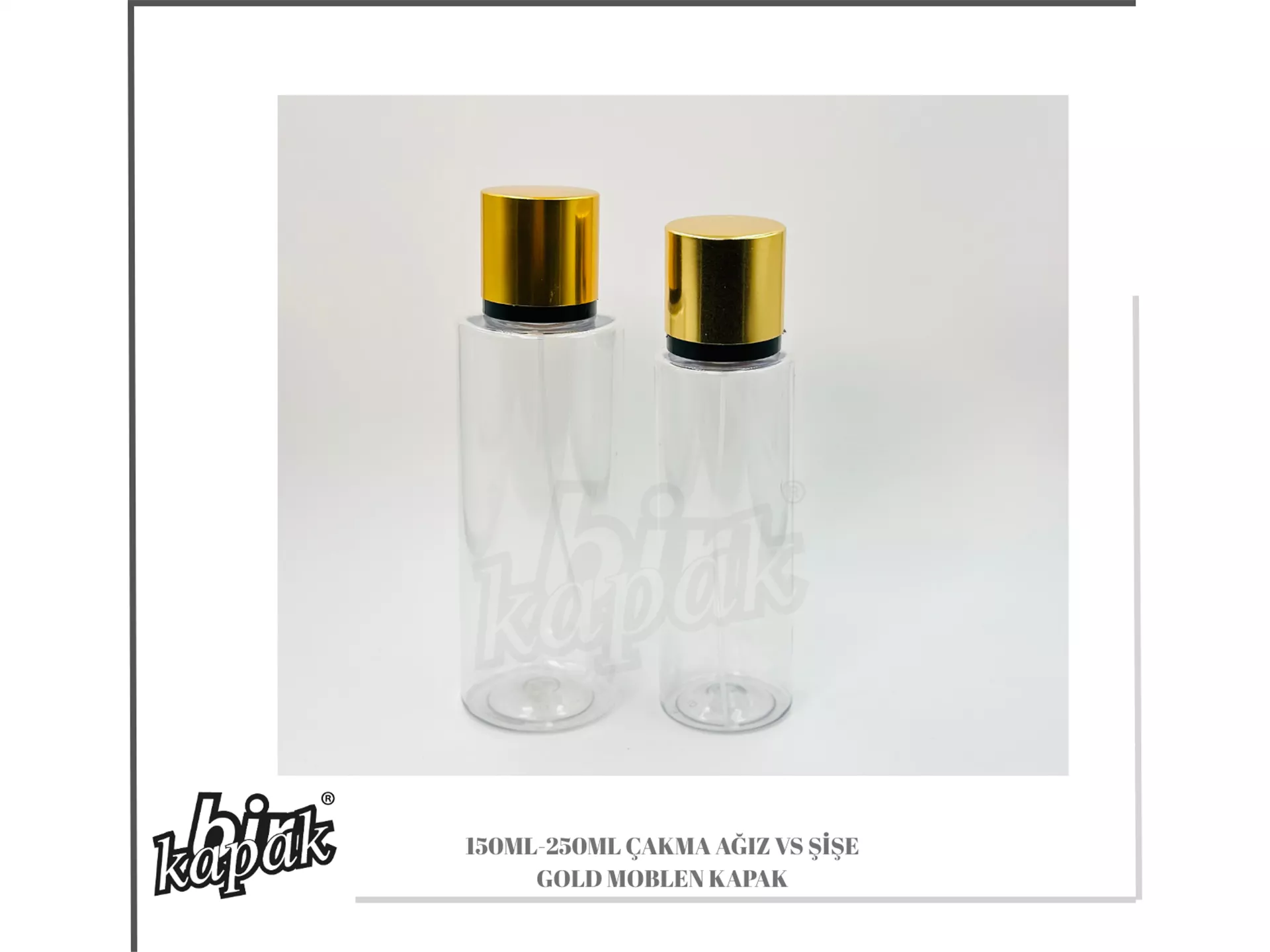150ML-250ML SHOCK-ON BOTTLE / GOLD MOBLEN CAP