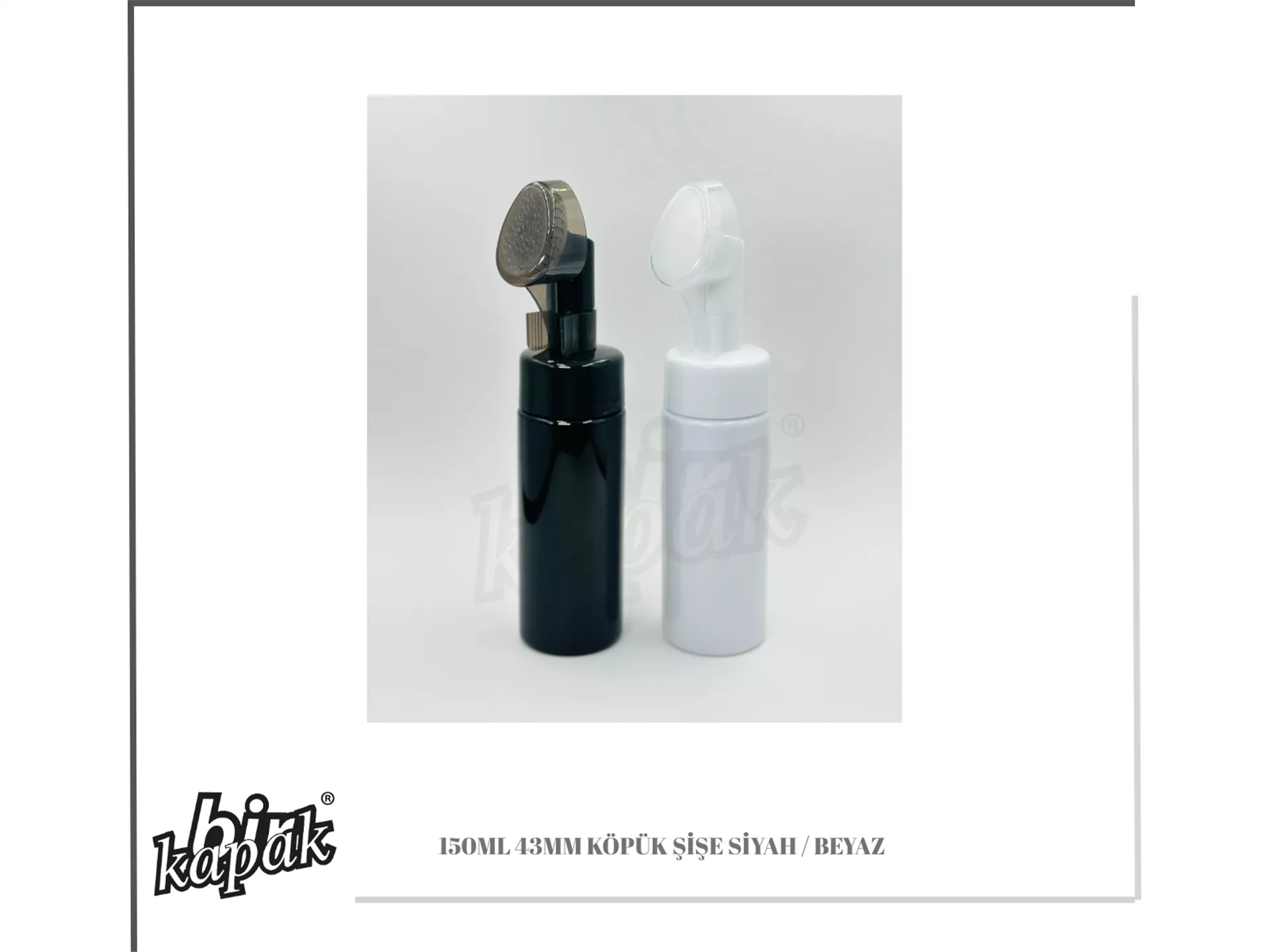 150ML 43MM KÖPÜK ŞİŞE SİYAH / BEYAZ