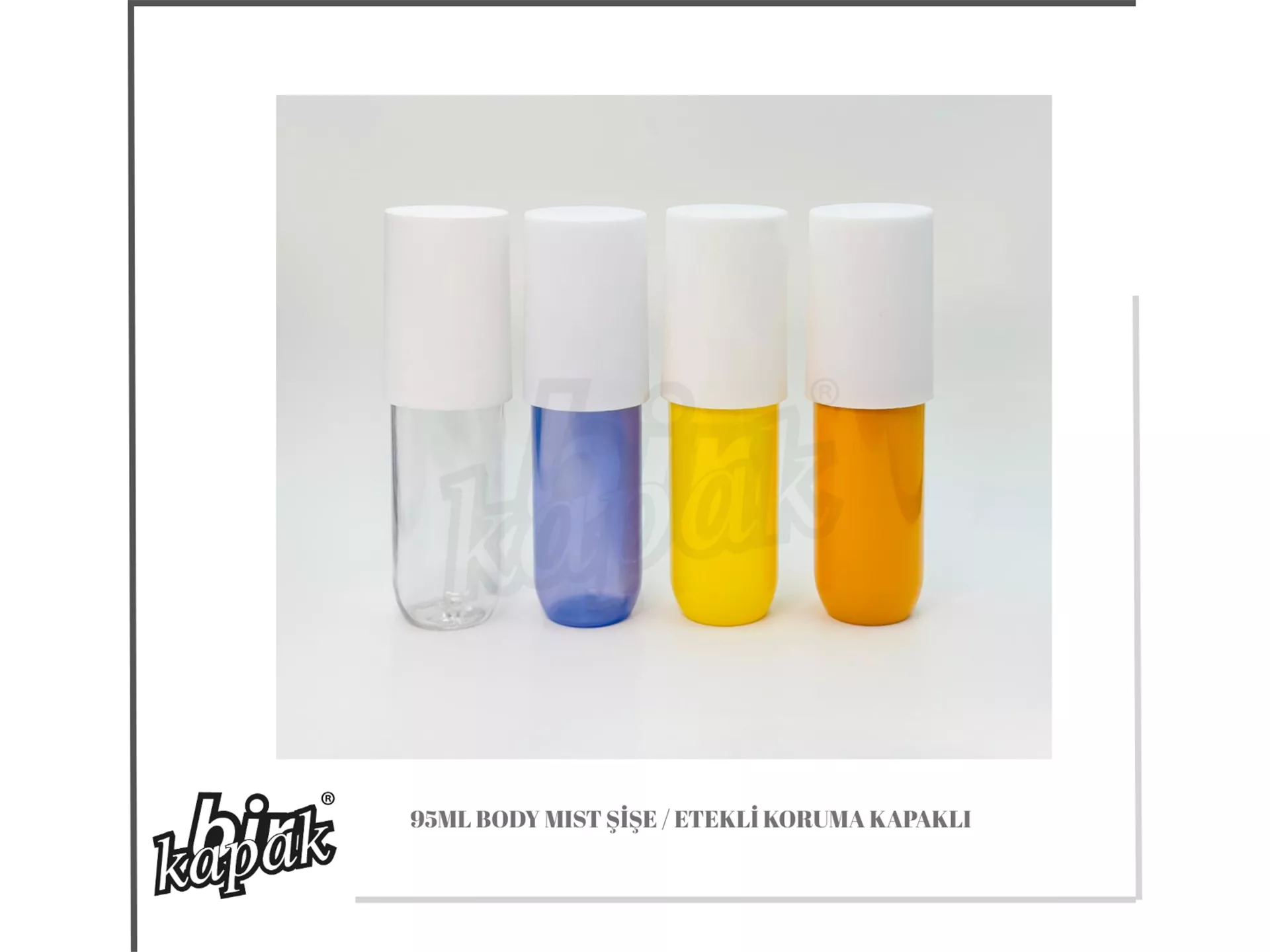 95ML PET BODY MIST BOTTLE / WITH PROTECTIVE CAP AND SKIRT