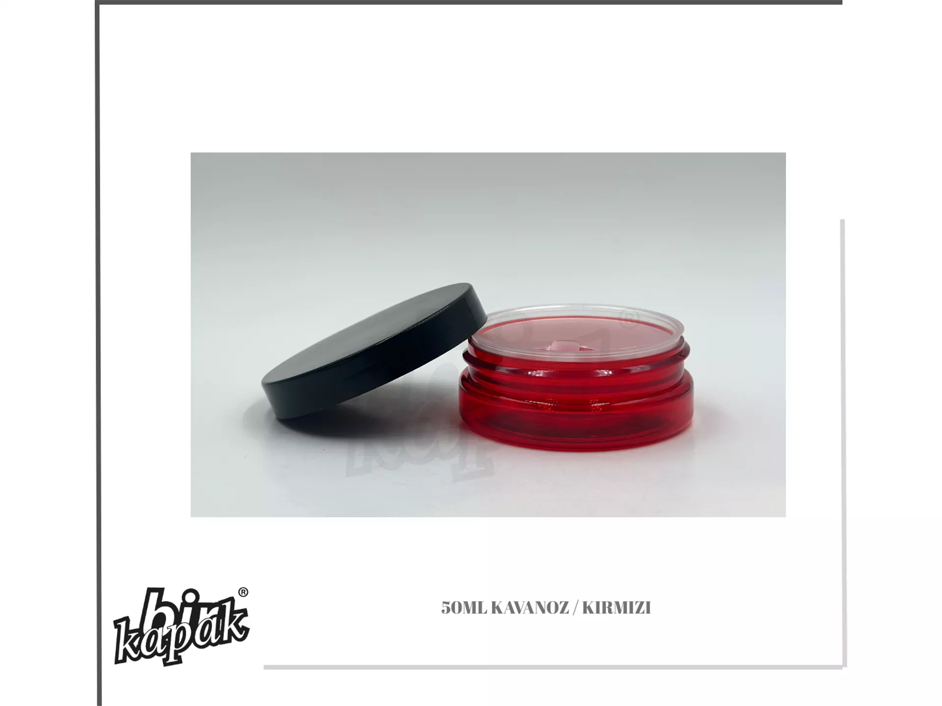 50ML 70MM İNCE KAVANOZ /  KIRMIZI