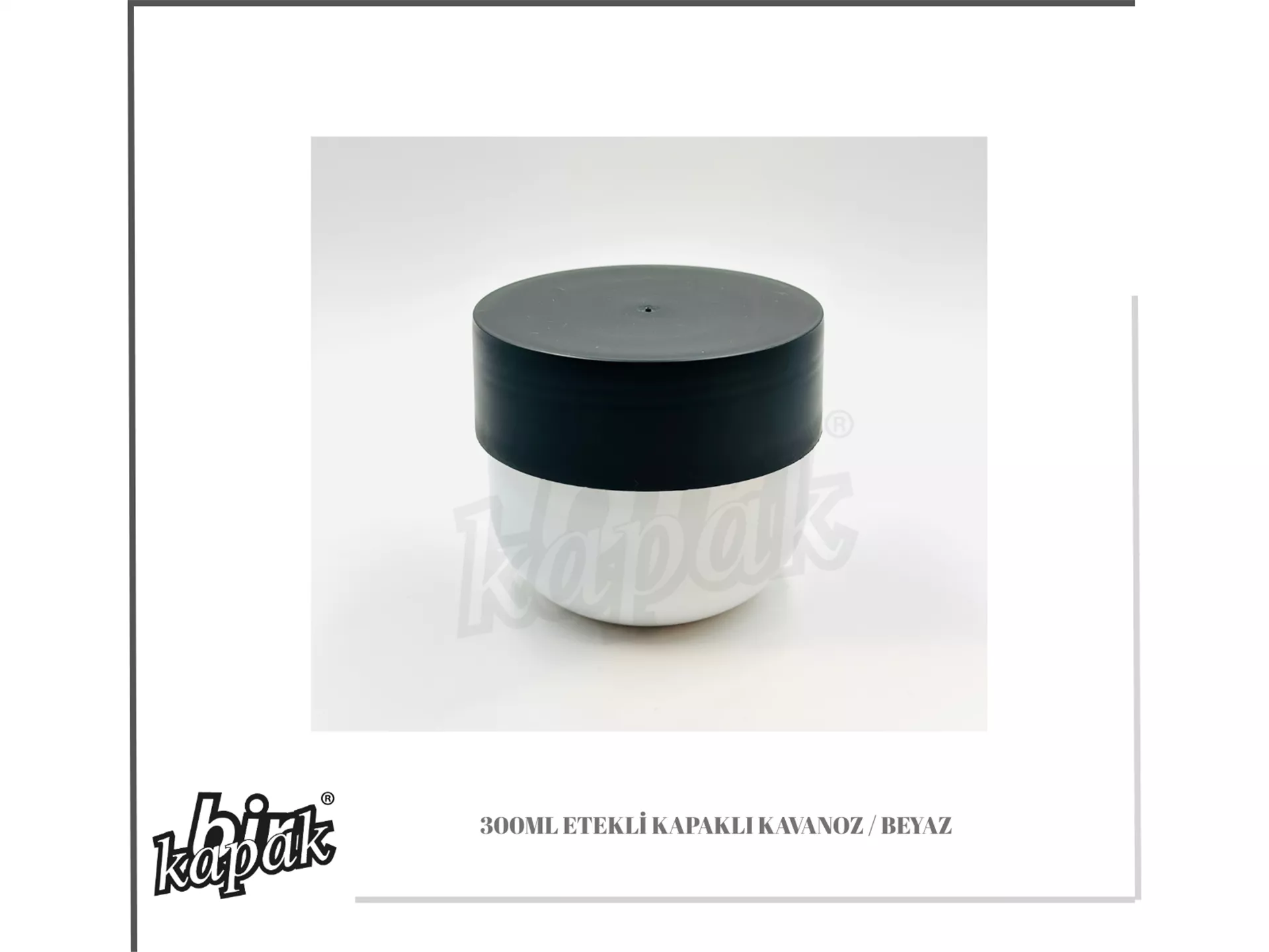 300ML ETEKLİ KAPAKLI KAVANOZ / BEYAZ