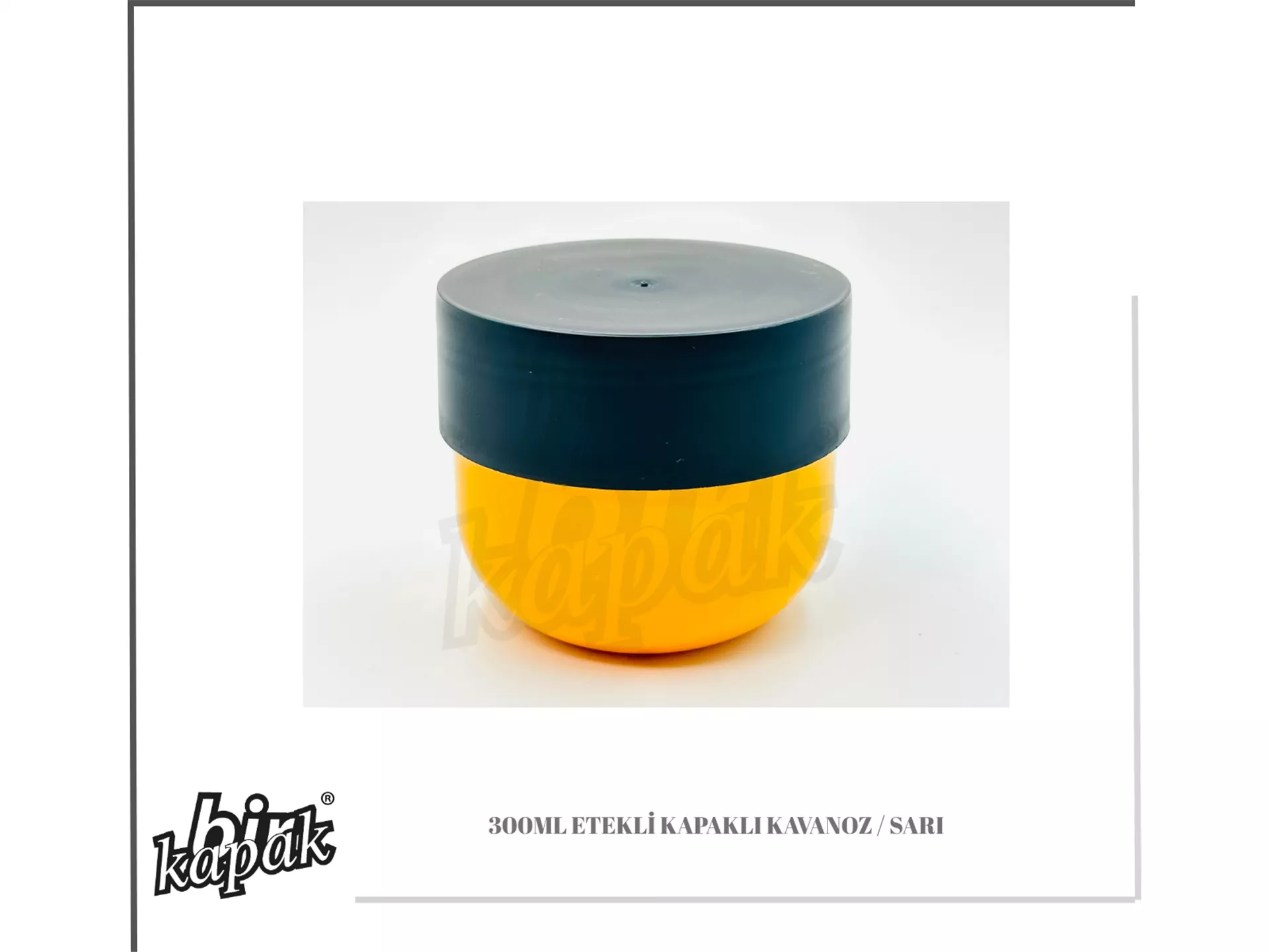 300ML ETEKLİ KAPAKLI KAVANOZ / SARI