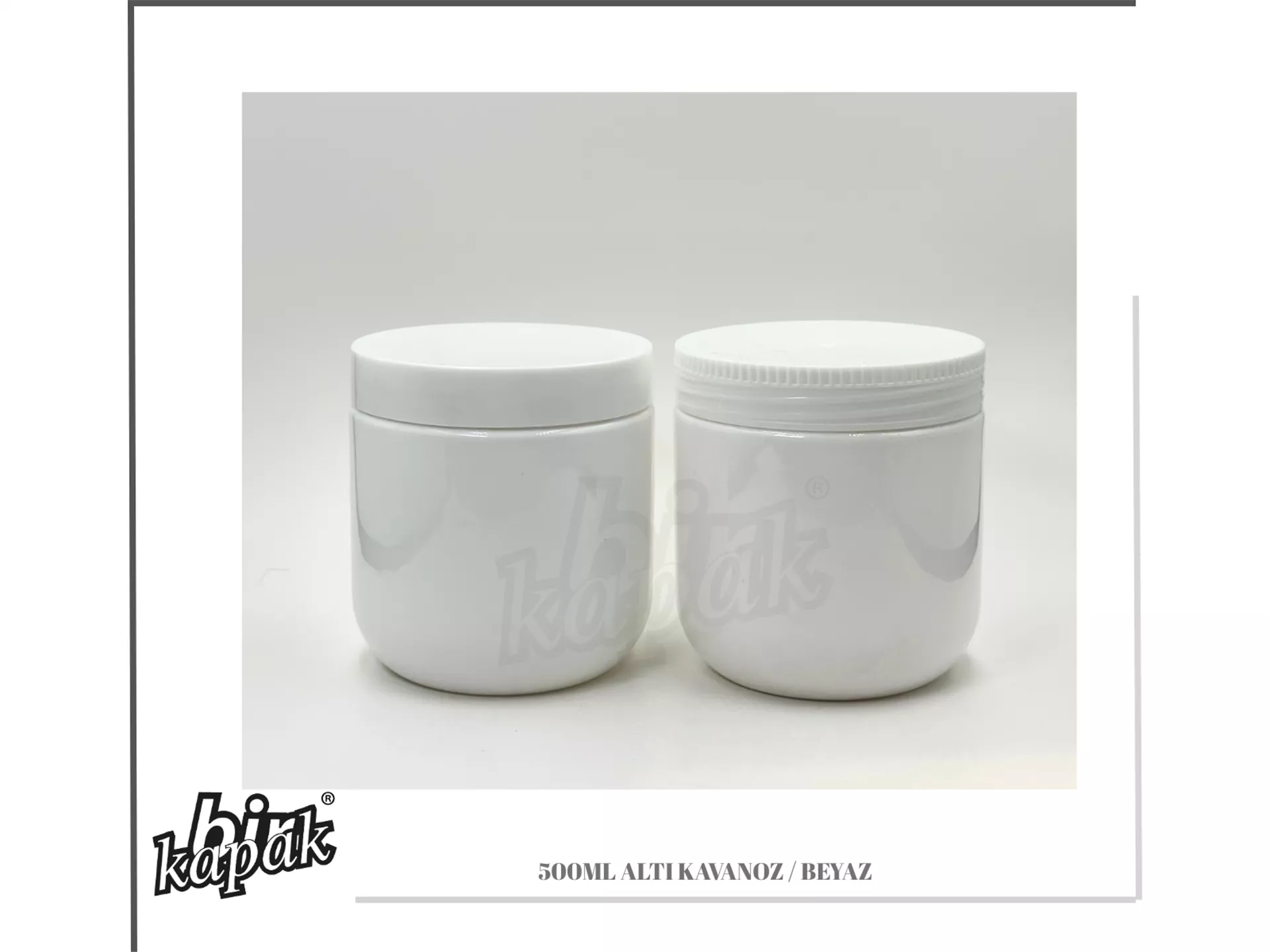 500ML OVAL KAVANOZ /  BEYAZ